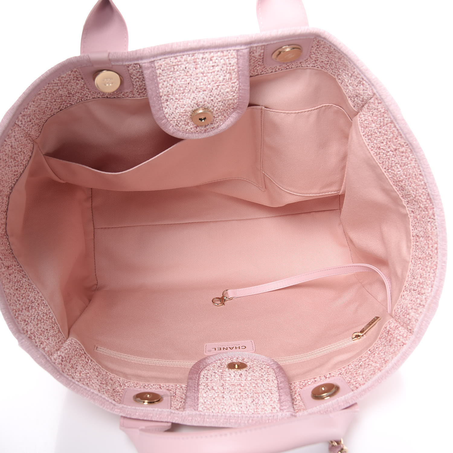 chanel straw lurex large deauville tote pink