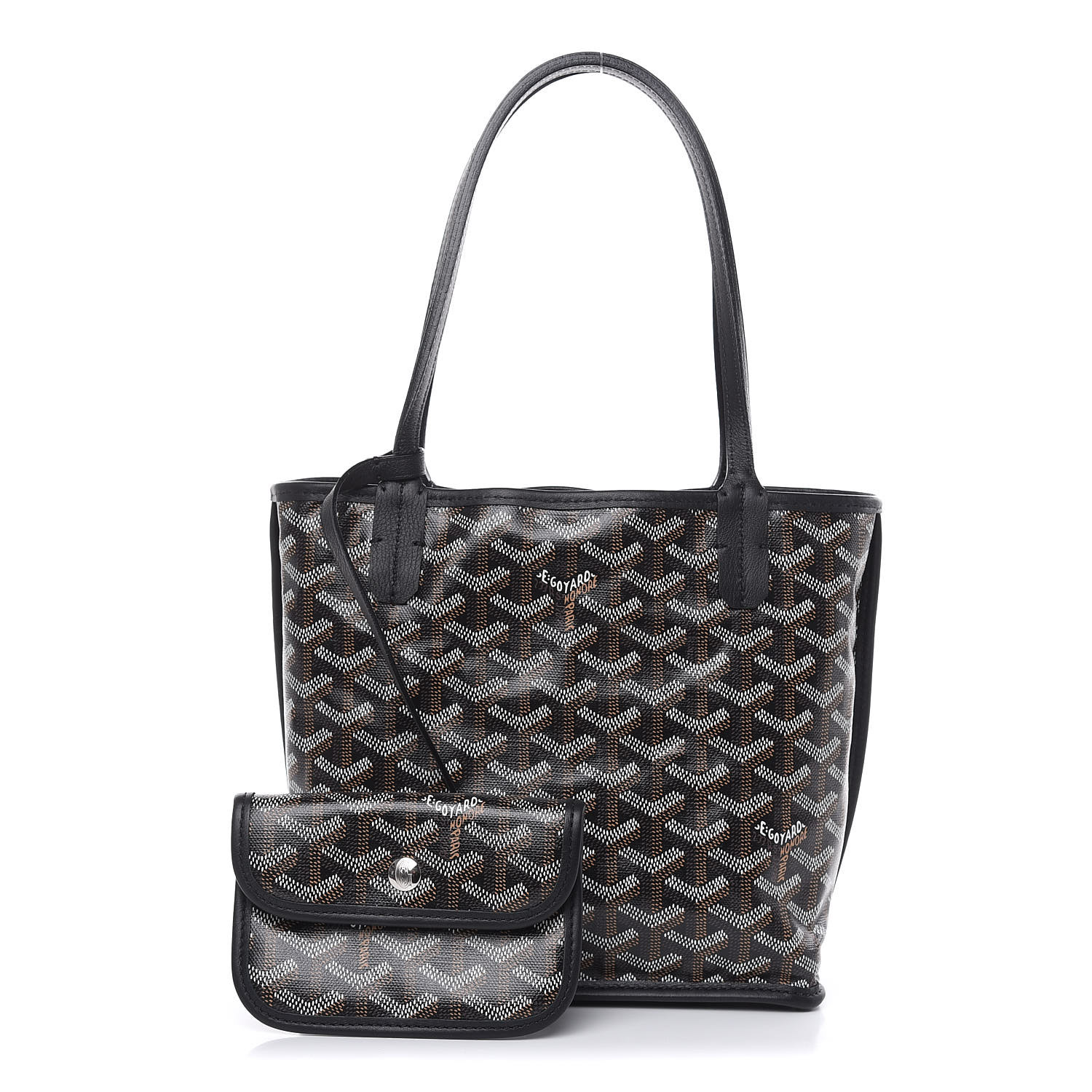 GOYARD Goyardine Reversible Mini Anjou Black 462538