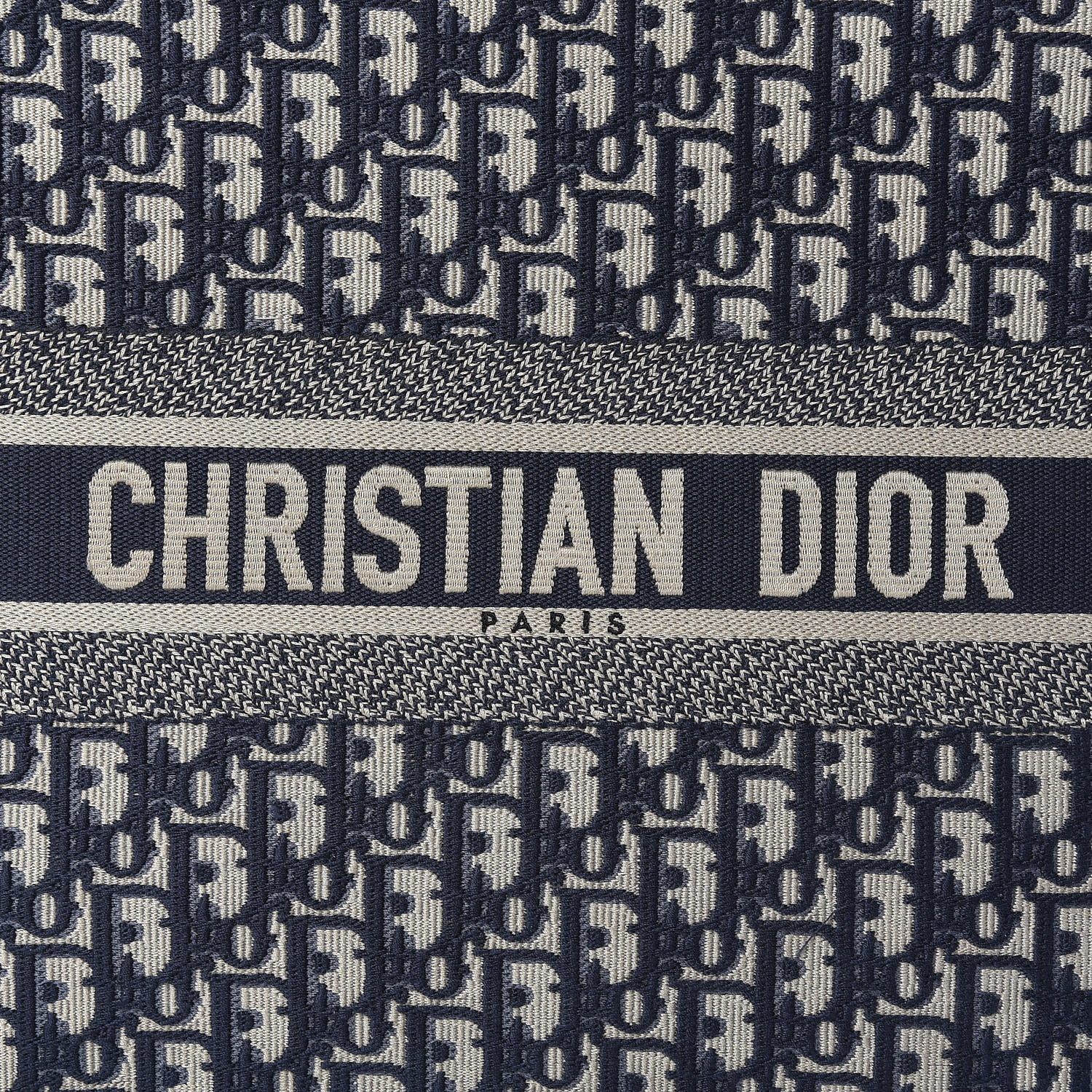 CHRISTIAN DIOR Oblique Book Tote Blue Multicolor 462253