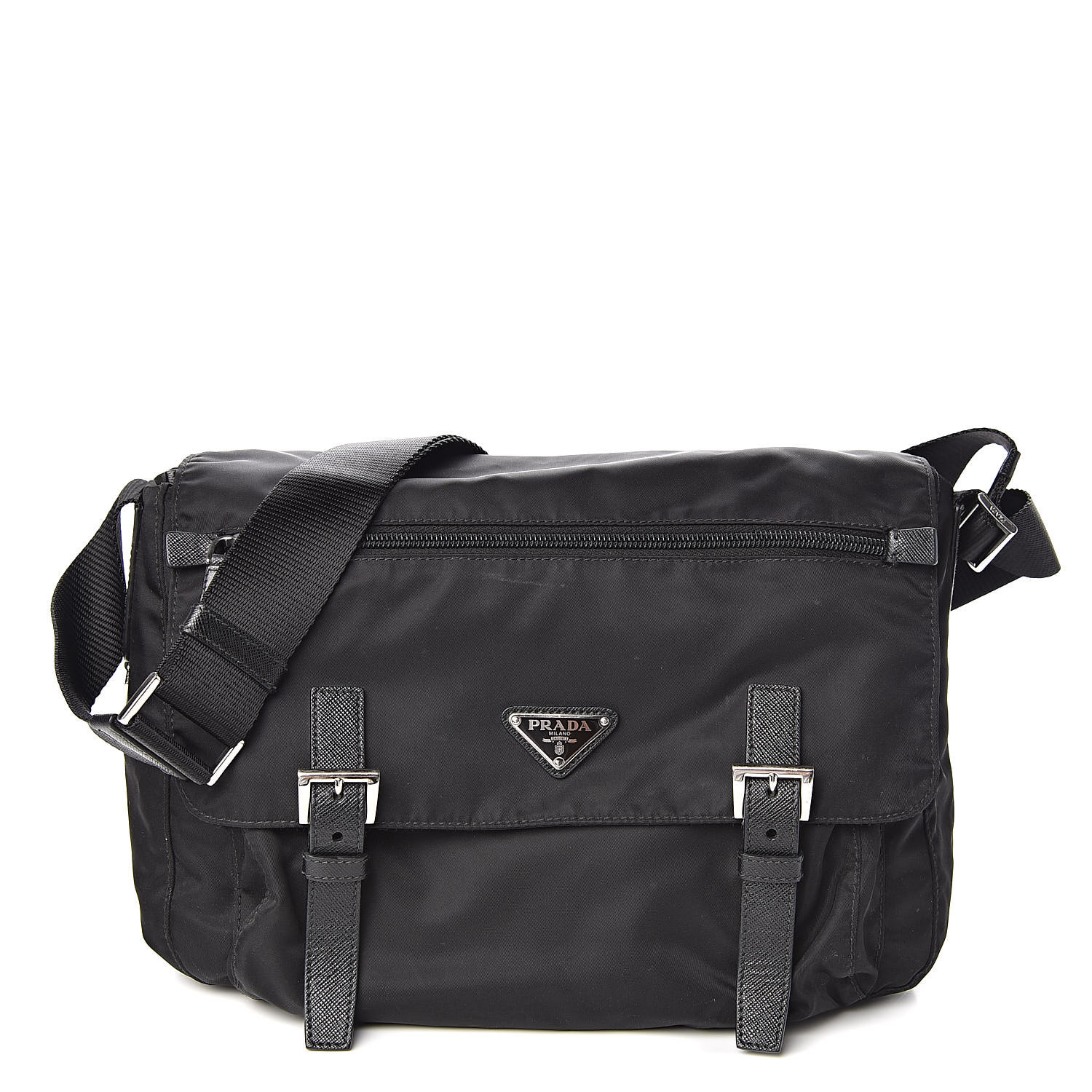 PRADA Nylon Vela Sport Messenger Bag Black 511416