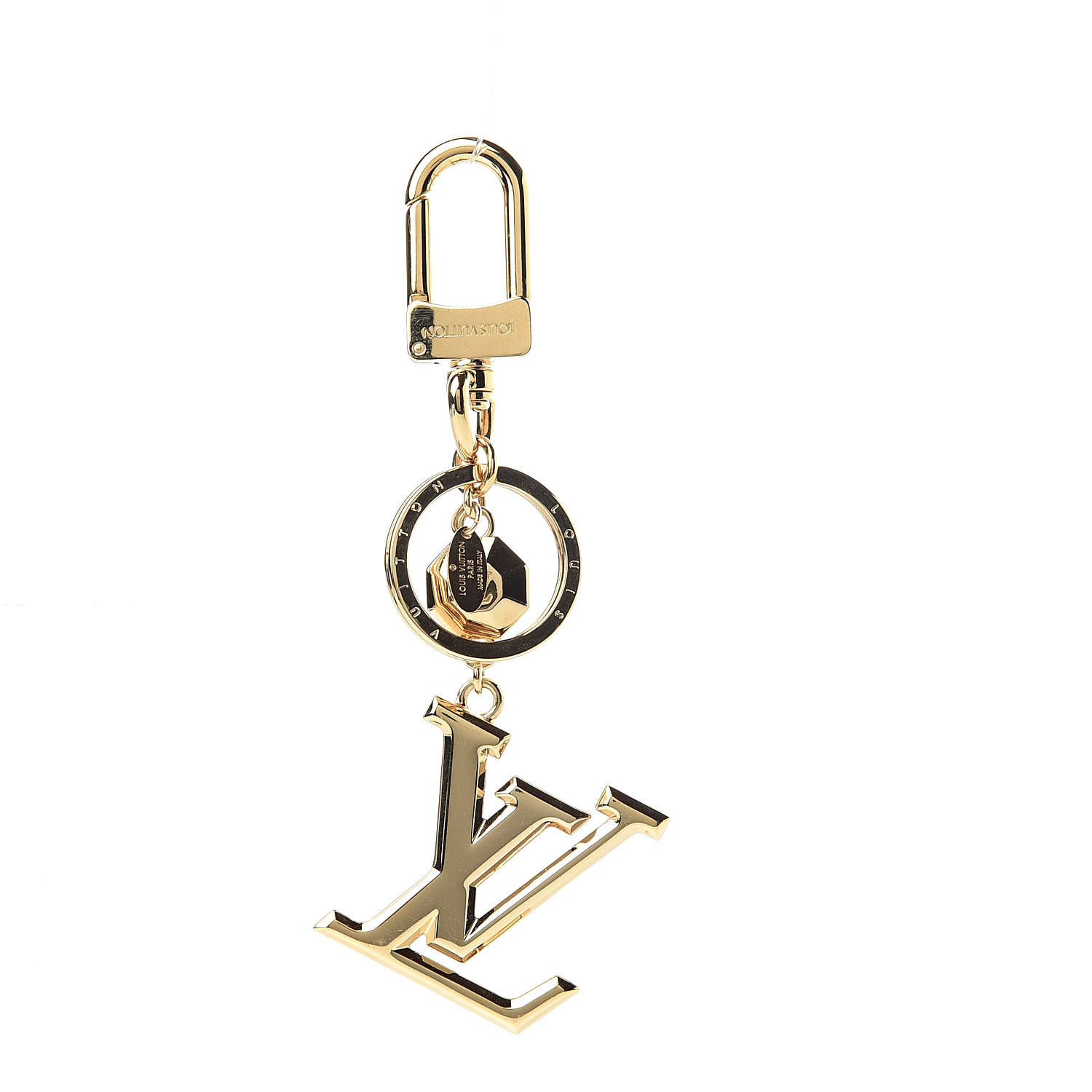 LOUIS VUITTON LV Facettes Bag Charm Key Holder Gold 508831