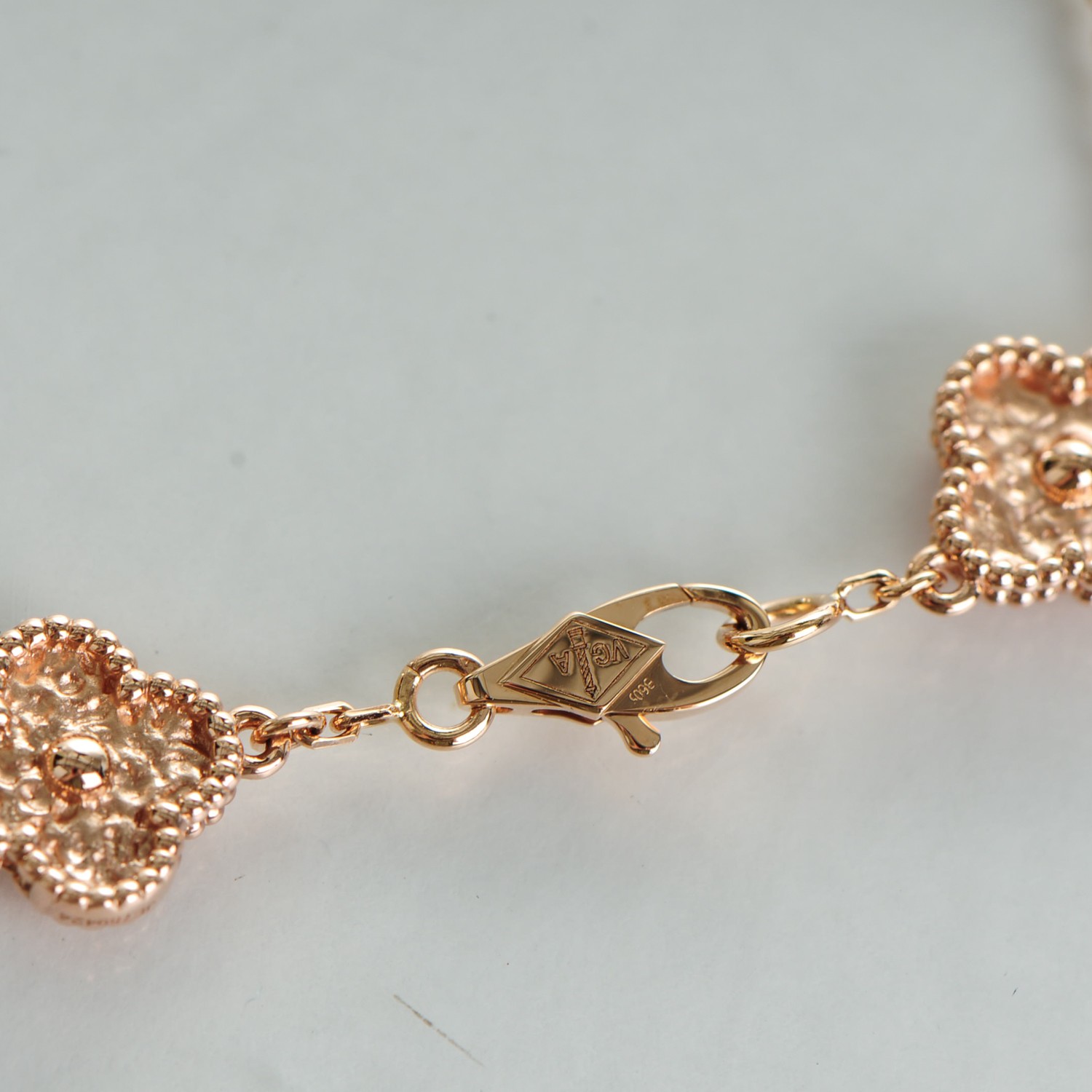 VAN CLEEF & ARPELS 18K Rose Gold 6 Motifs Sweet Alhambra Bracelet 173151
