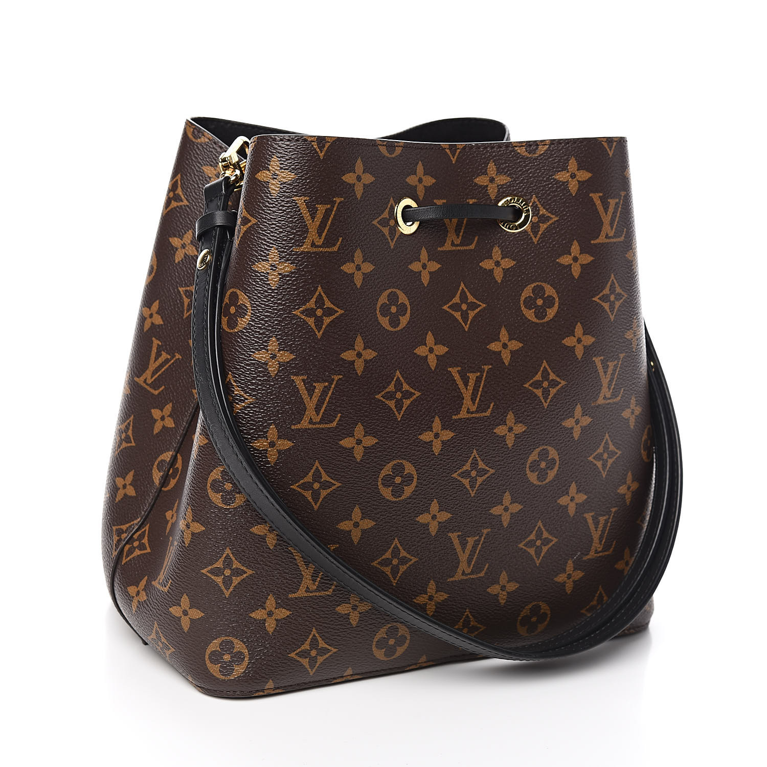 LOUIS VUITTON Monogram Neonoe MM Black 524130