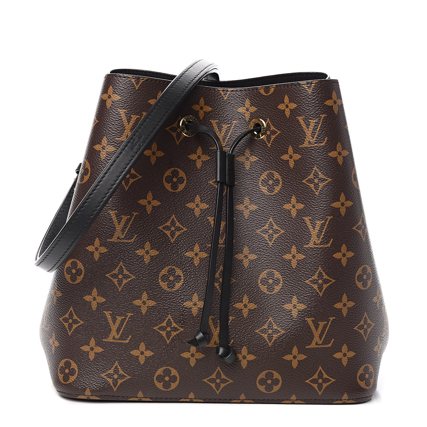 LOUIS VUITTON Monogram Neonoe MM Black 524130