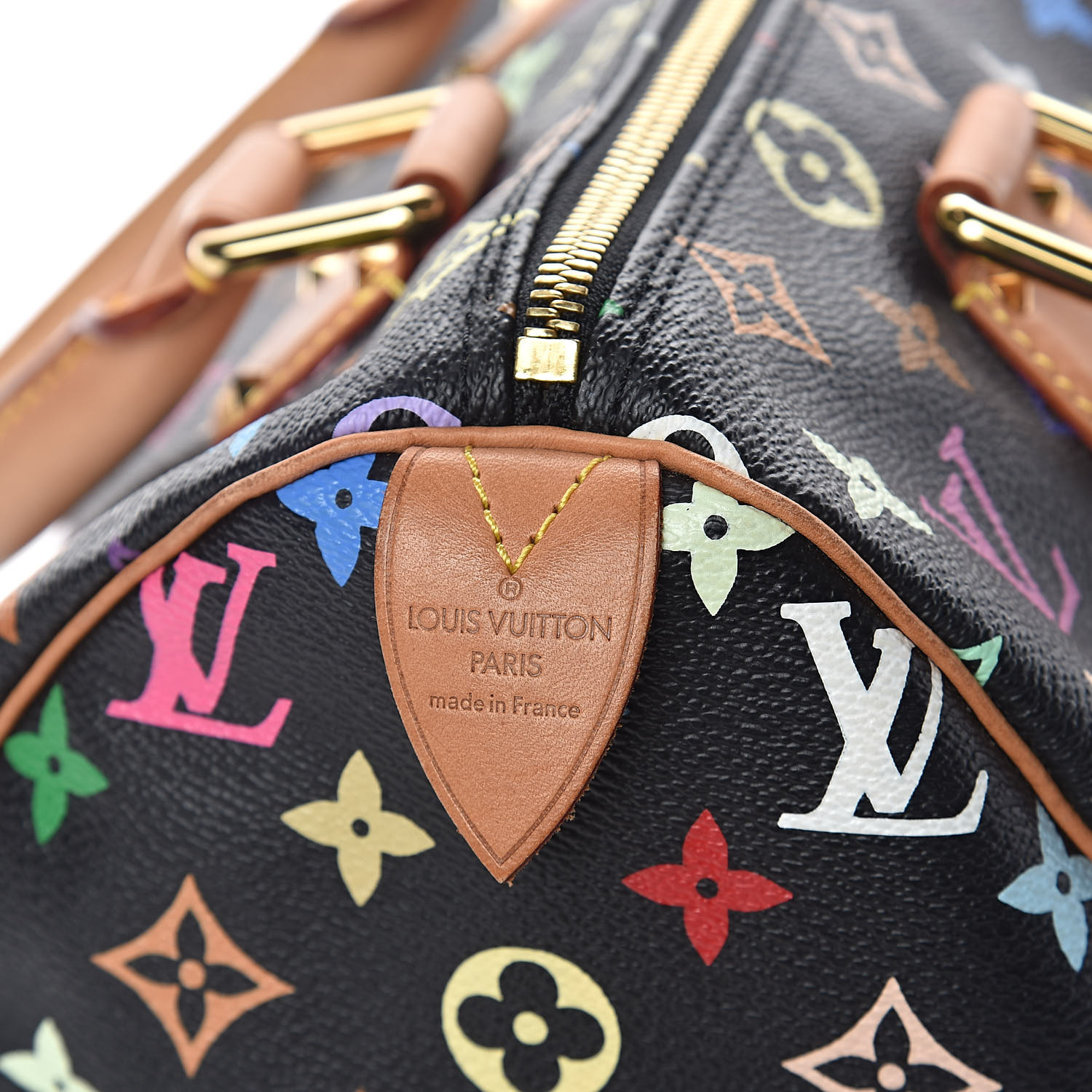 LOUIS VUITTON Multicolor Speedy 30 Black 515075