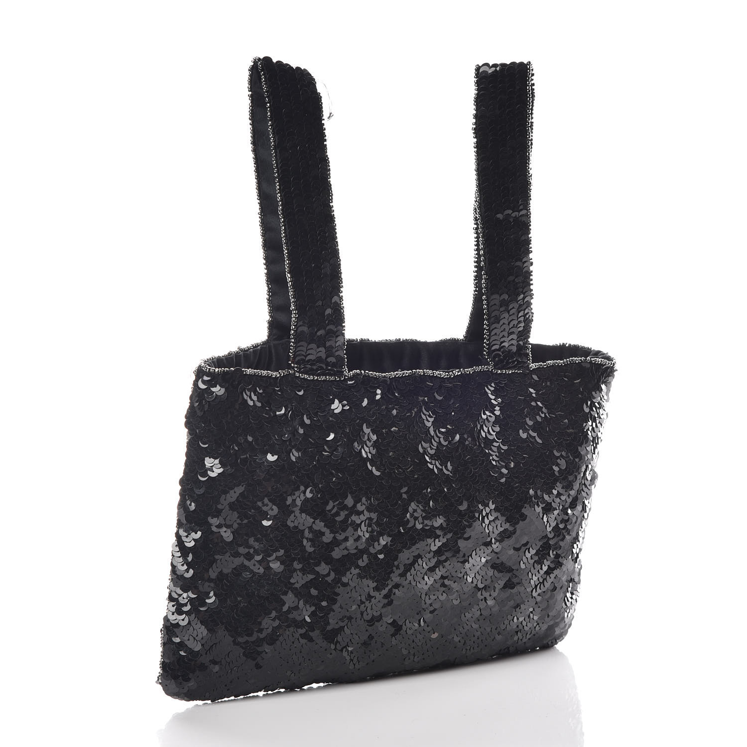 Chanel Sequin Cc Evening Bag Black
