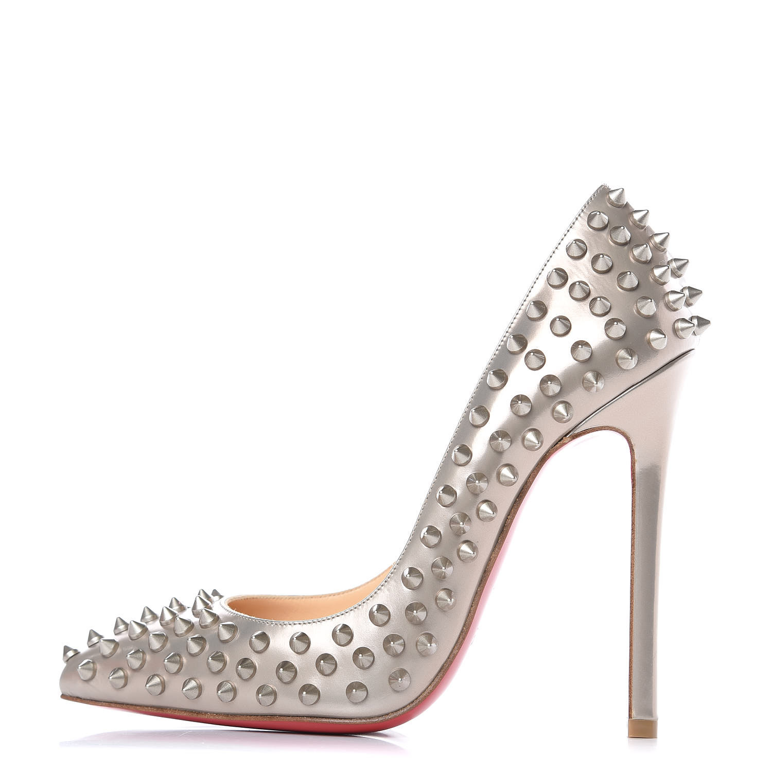 CHRISTIAN LOUBOUTIN Pigalle Spikes 120 Pumps 37 405830 | FASHIONPHILE