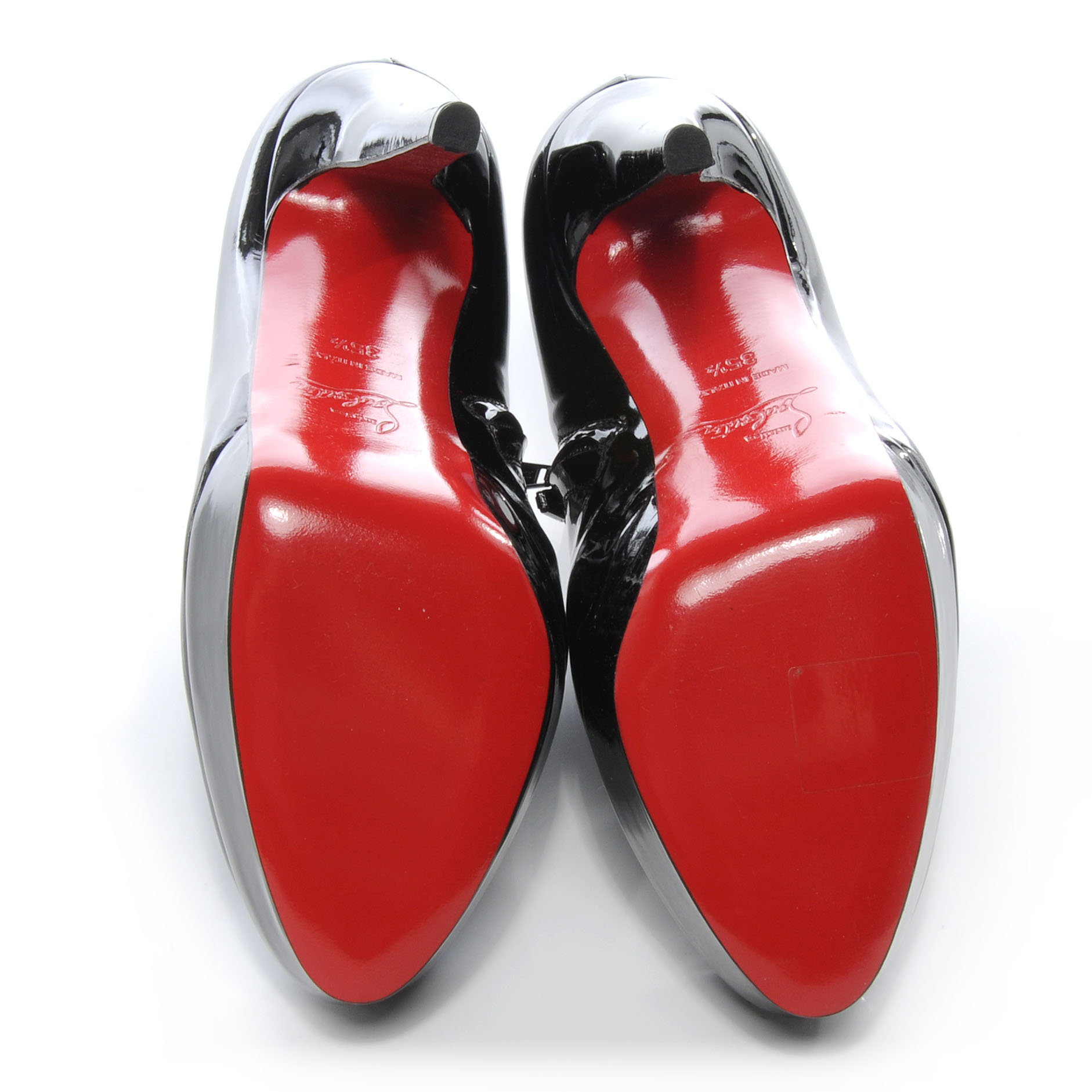 louboutin patent boots