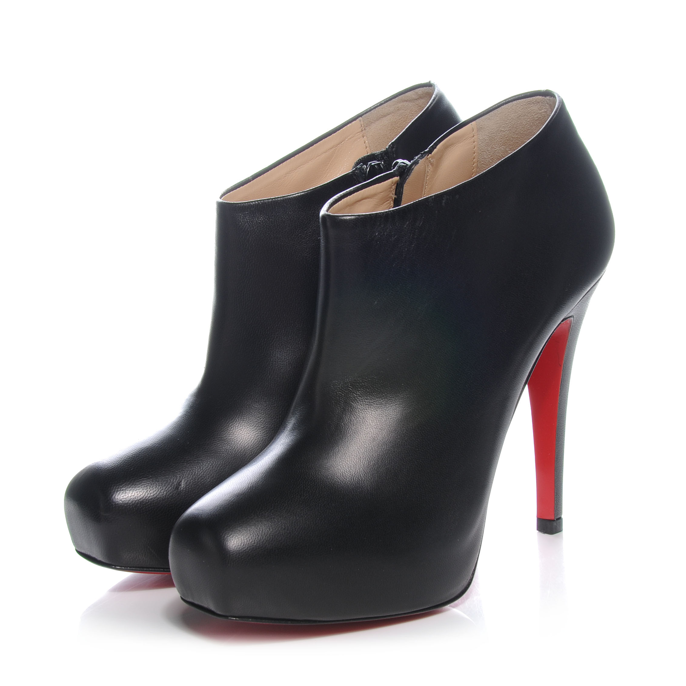 louboutin boots with zipper