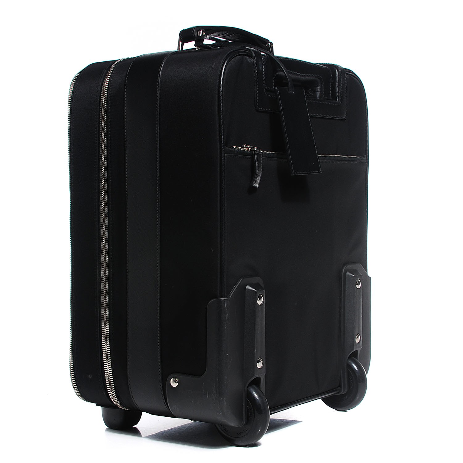 PRADA Tessuto Carry On Rolling Luggage Nero Black 110018