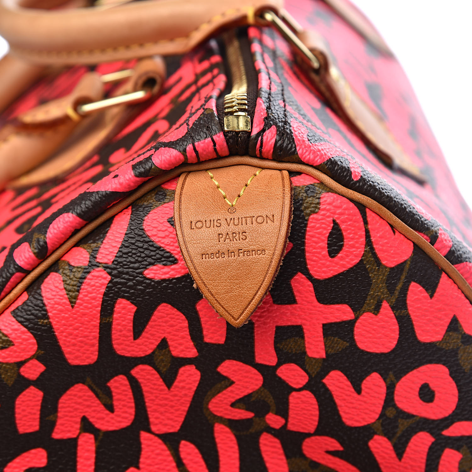 LOUIS VUITTON Monogram Graffiti Speedy 30 Fuchsia 523584