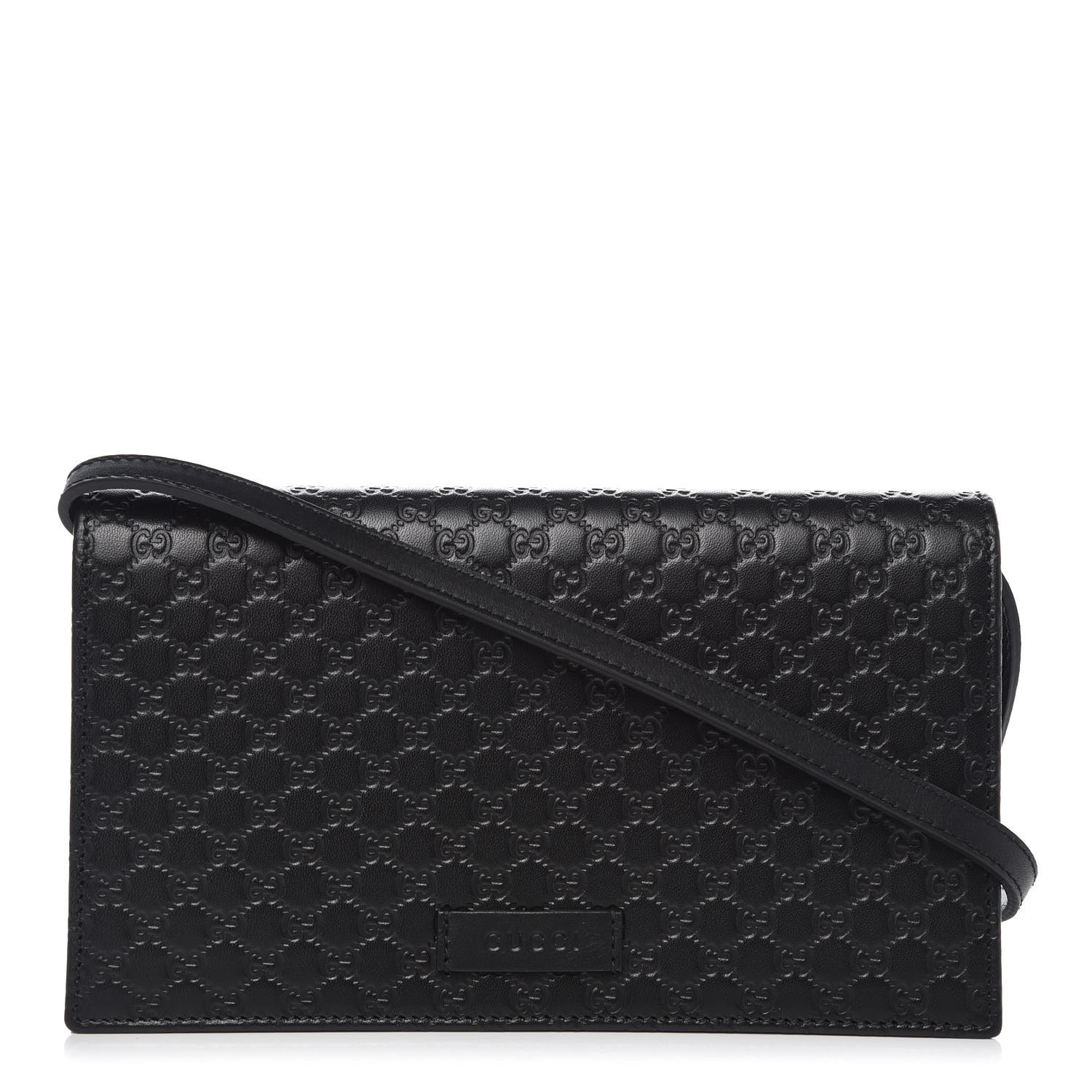 GUCCI Microguccissima Crossbody Wallet Black 324523