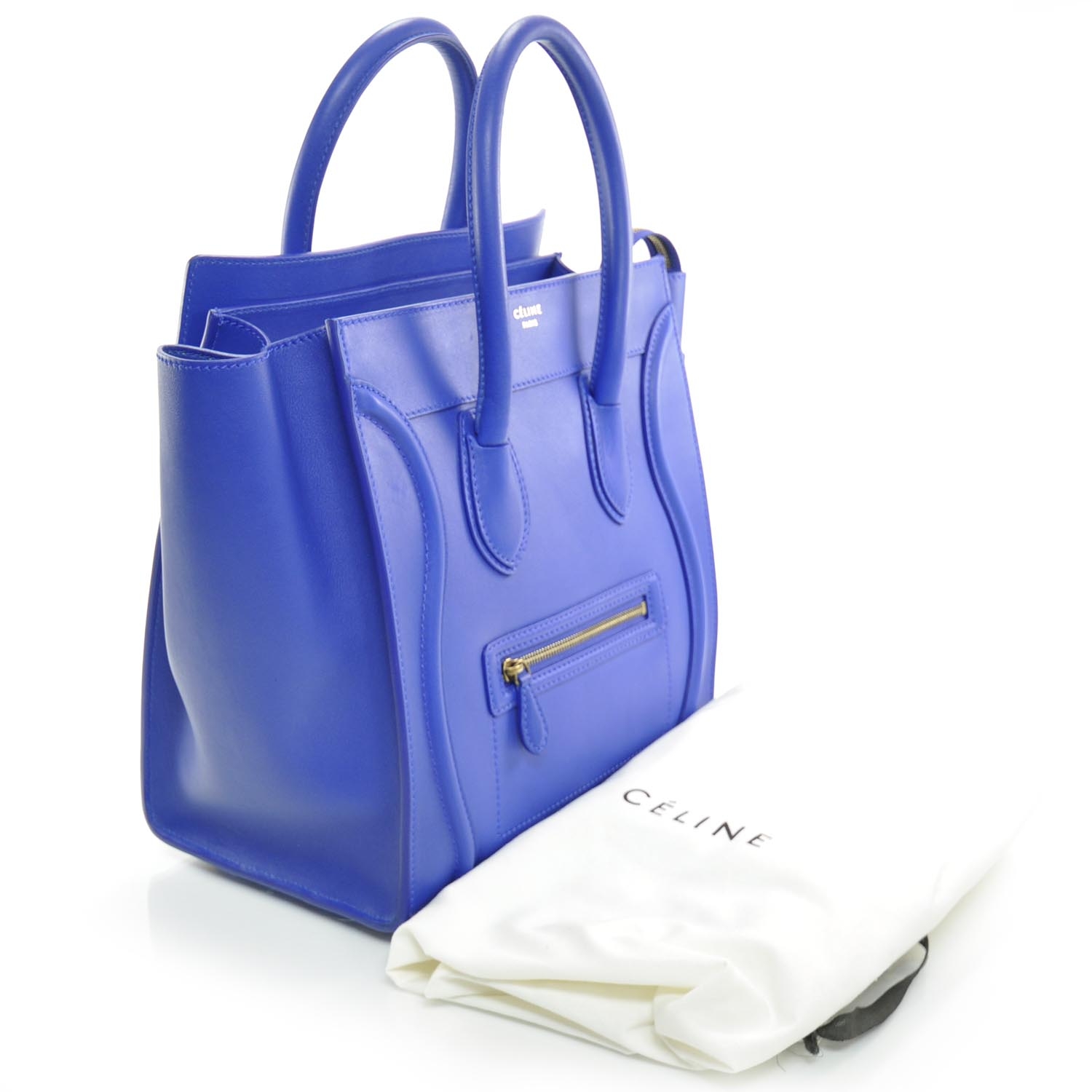 CELINE Smooth Leather Mini Luggage Bag Cobalt Blue 26035