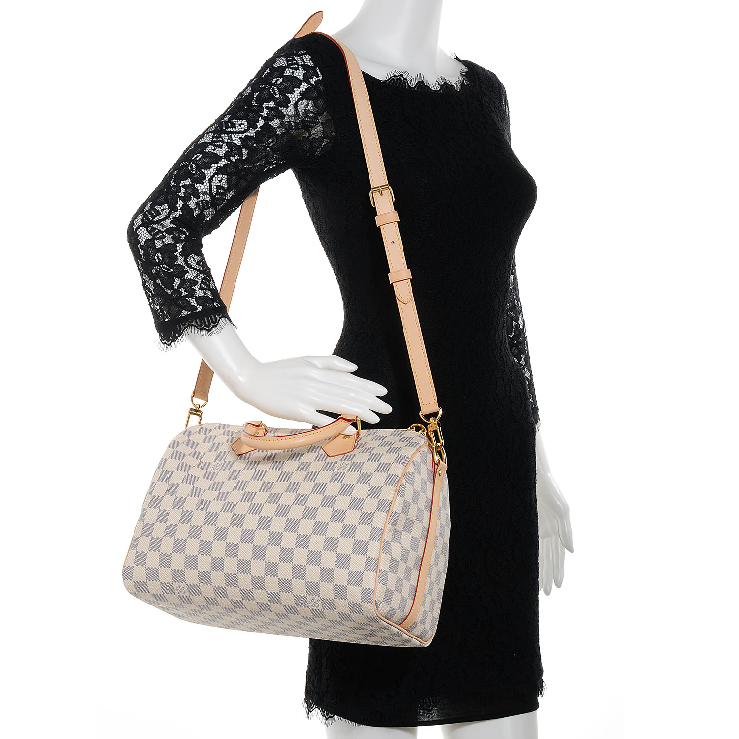 LOUIS VUITTON Damier Azur Speedy Bandouliere 30 86804