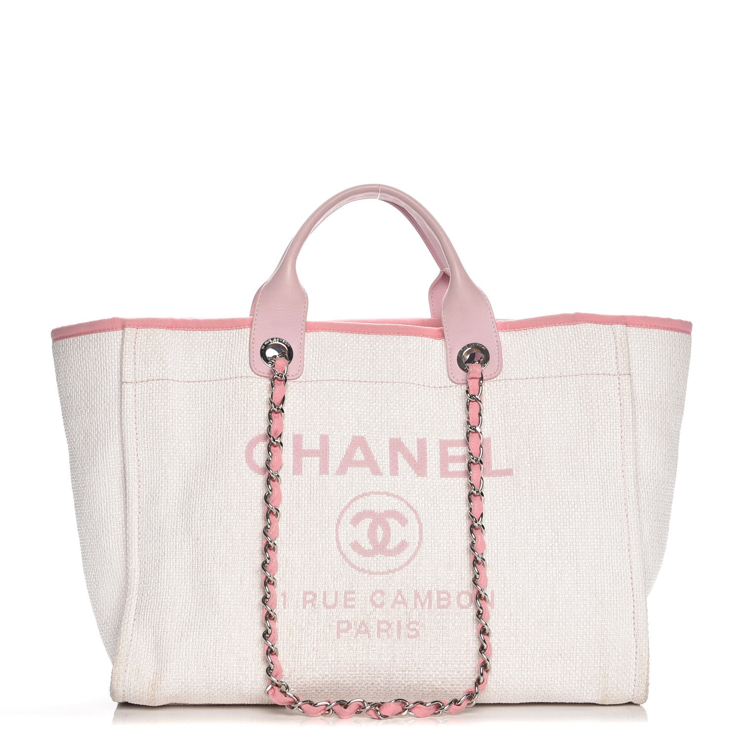 chanel black tote with white logo