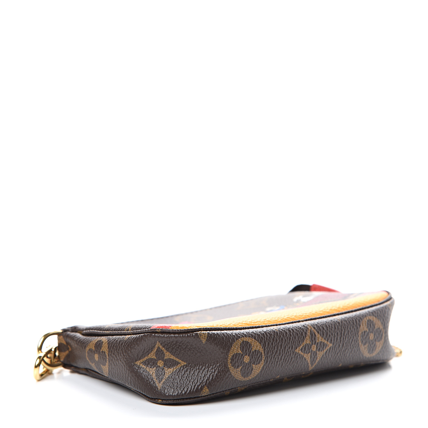 LOUIS VUITTON Monogram 2015 Christmas Animation Mini Pochette Accessories 571082