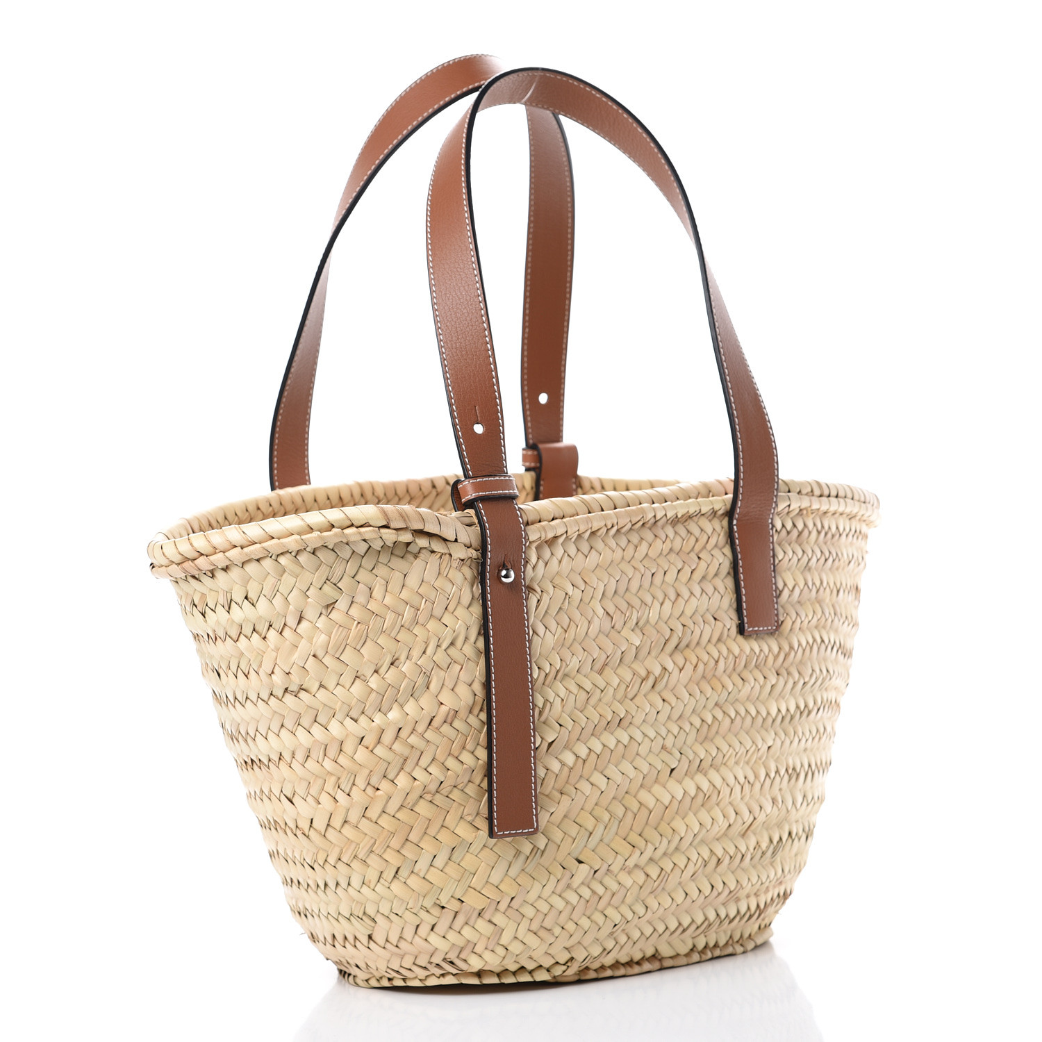 LOEWE Raffia Basket Tote Bag Natural Tan 570957