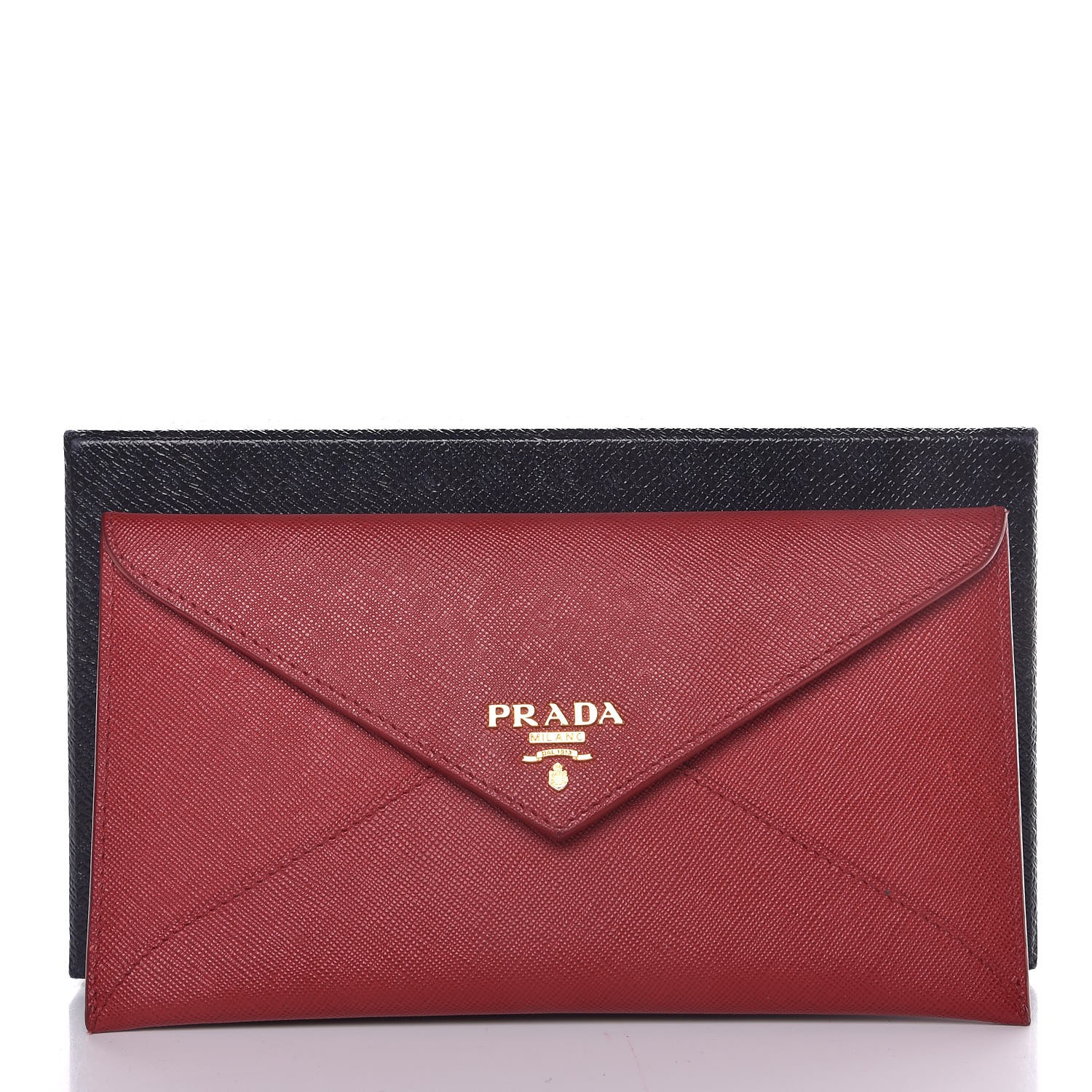 leather envelope wallet prada