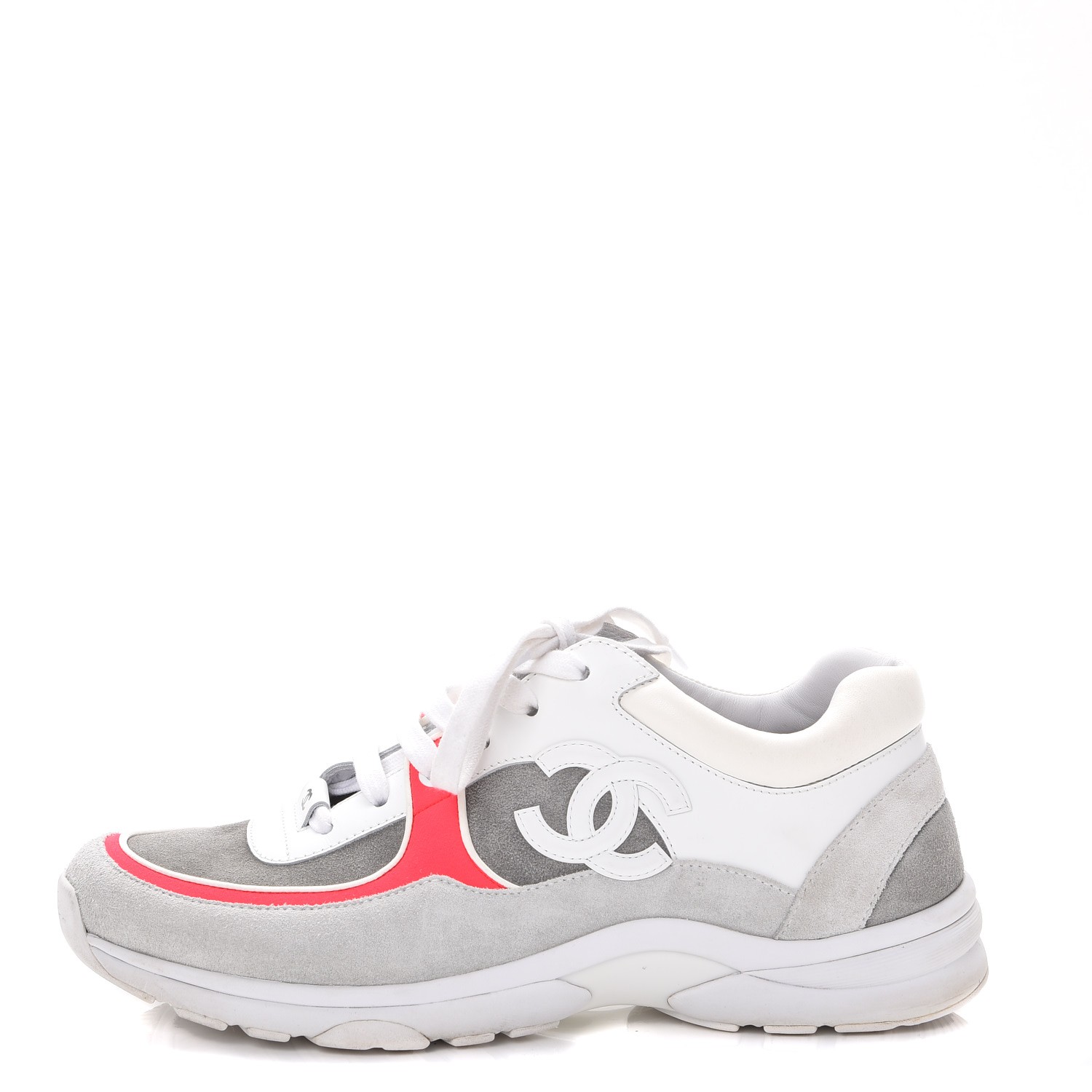 chanel sneakers white pink