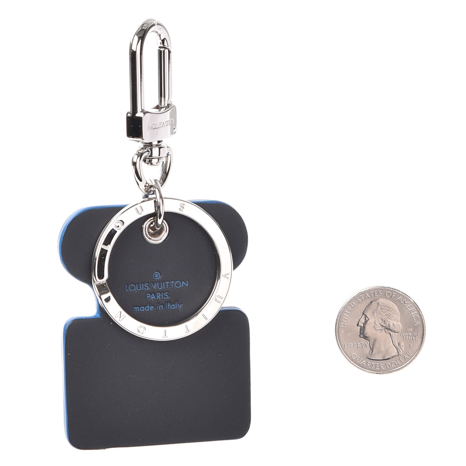 LOUIS VUITTON S Lock Bag Charm Key Holder Silver 245509