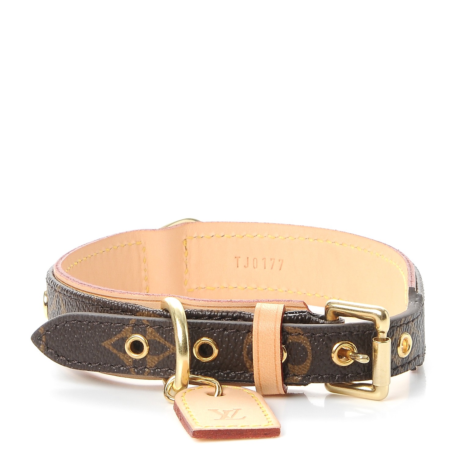 LOUIS VUITTON Monogram Baxter Dog Collar MM 245268