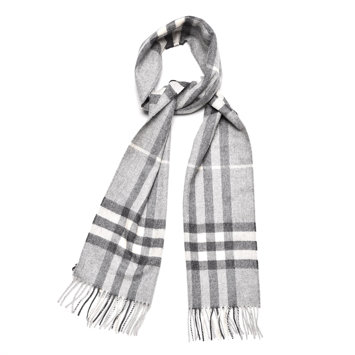 pale grey cashmere scarf