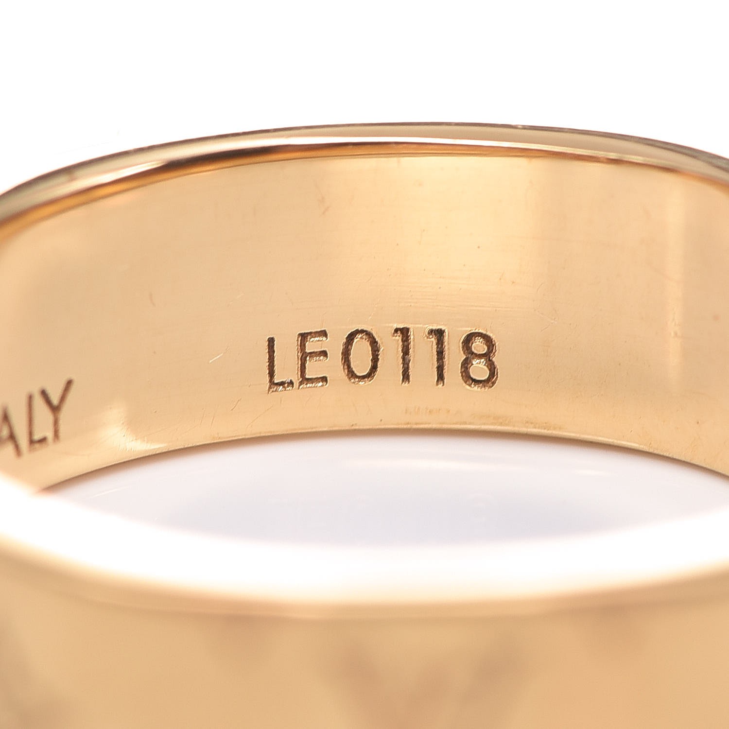 LOUIS VUITTON Nanogram Ring M Gold 303618