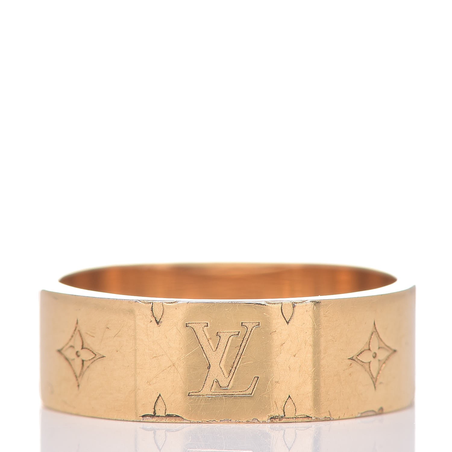 LOUIS VUITTON Nanogram Ring M Gold 303618