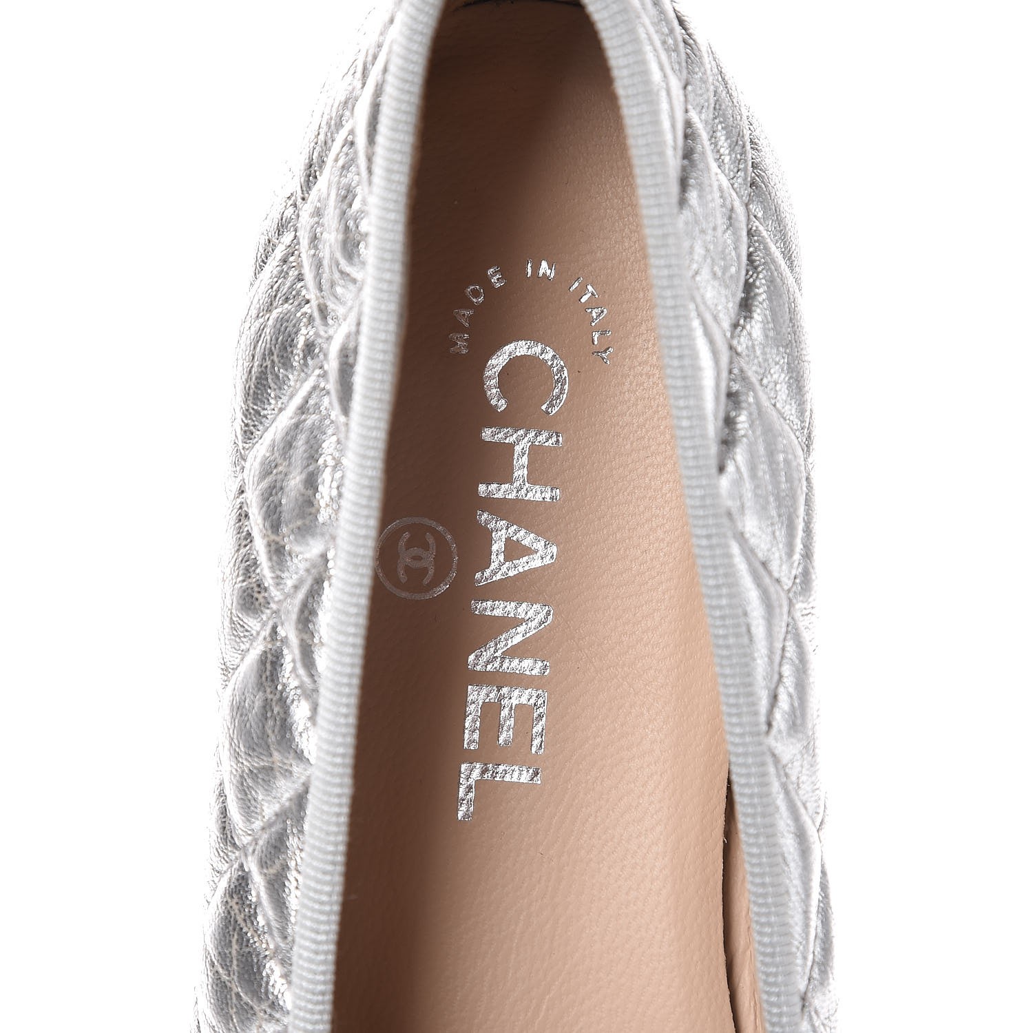 chanel aged calfskin ballerina