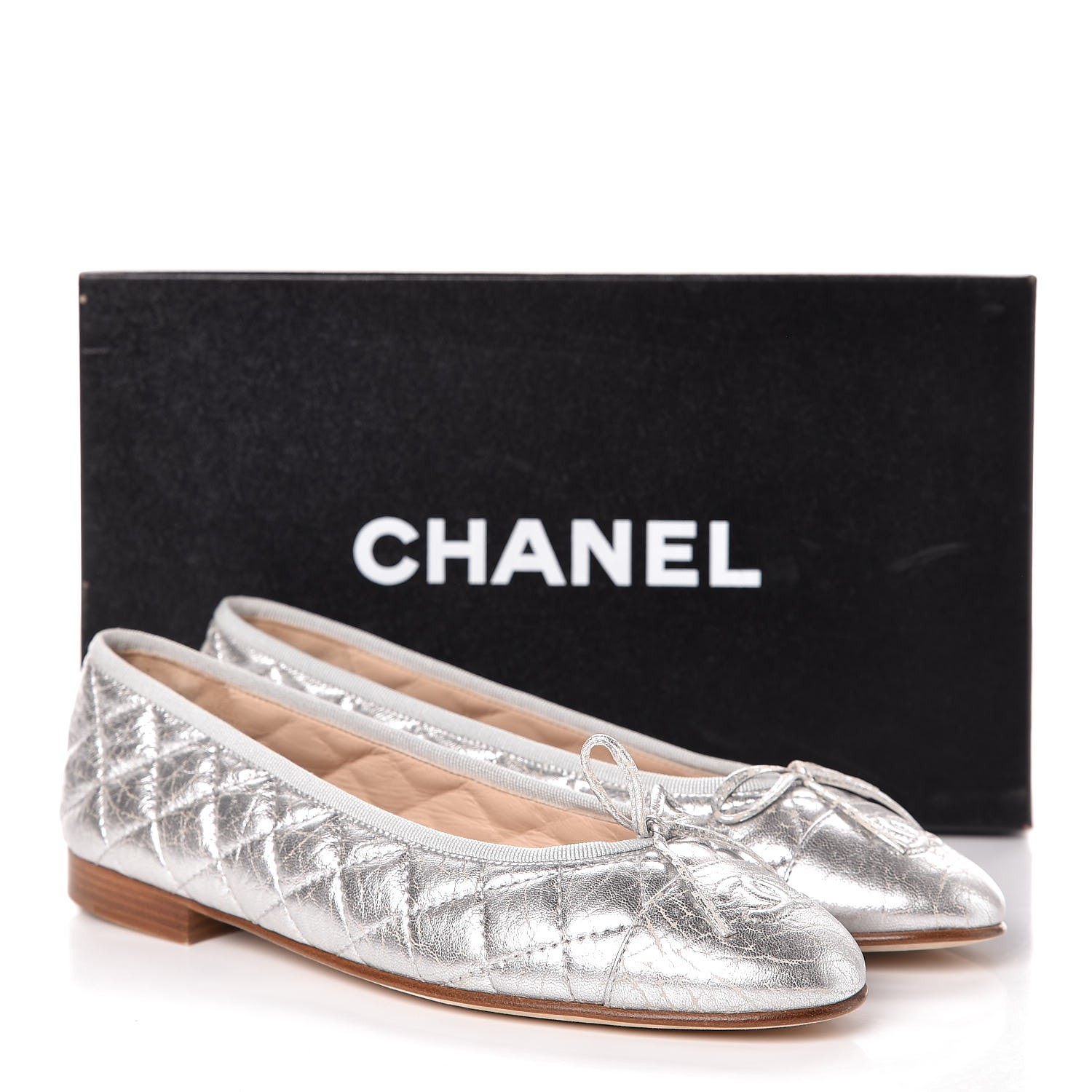 chanel aged calfskin ballerina