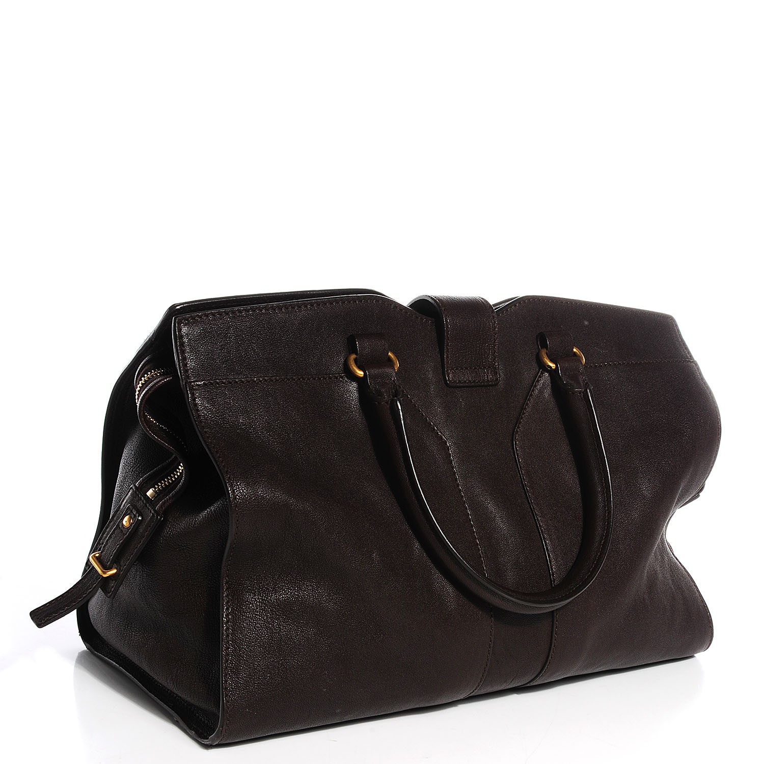 saint laurent mini pac pac in shearling and lambskin