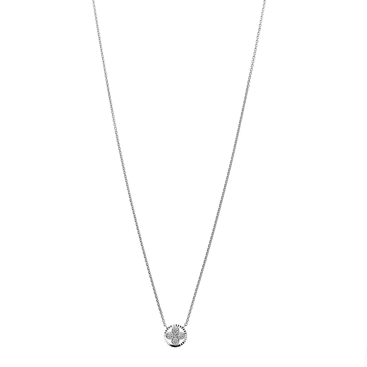 LOUIS VUITTON 18K Pink Gold Diamond Star Blossom Pendant Necklace 456112
