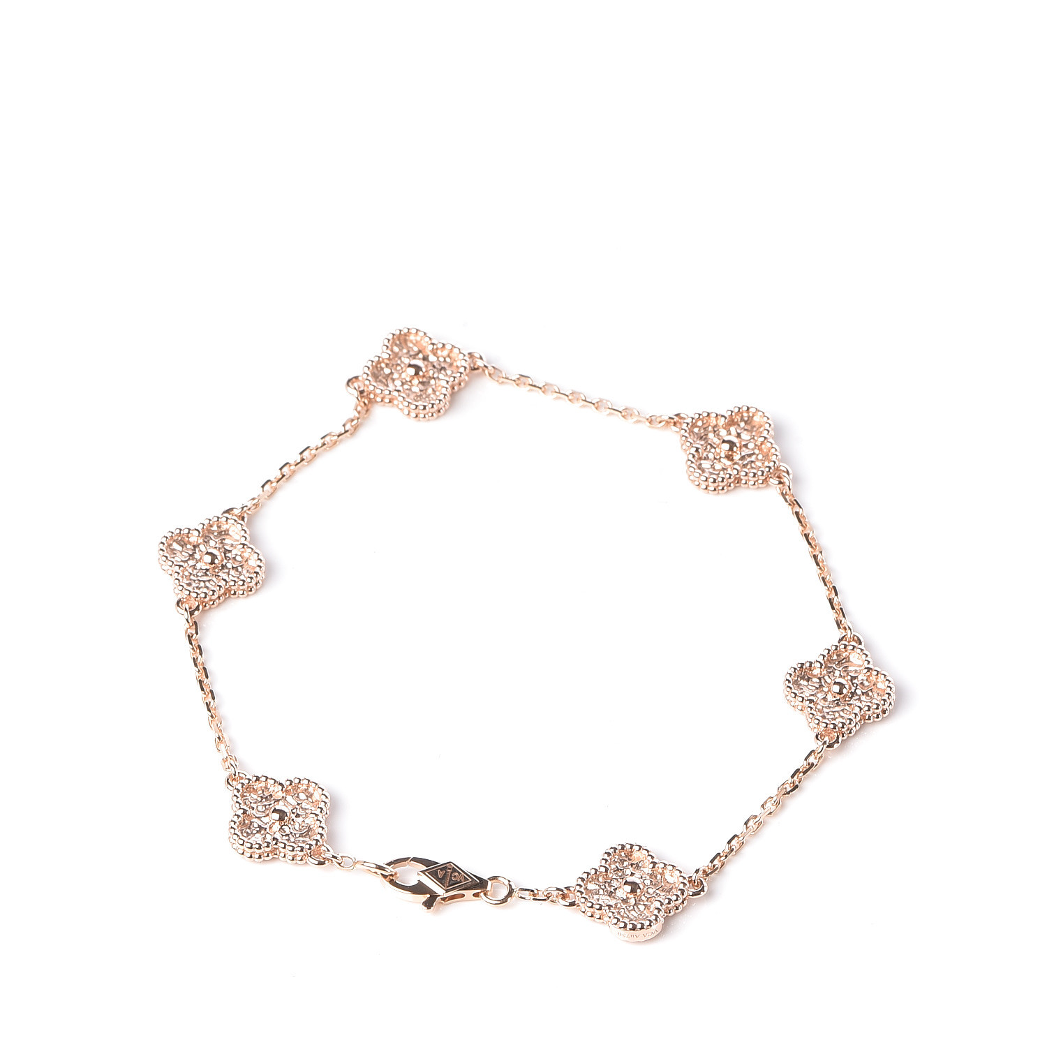 VAN CLEEF & ARPELS 18K Rose Gold 6 Motifs Sweet Alhambra Bracelet 488788