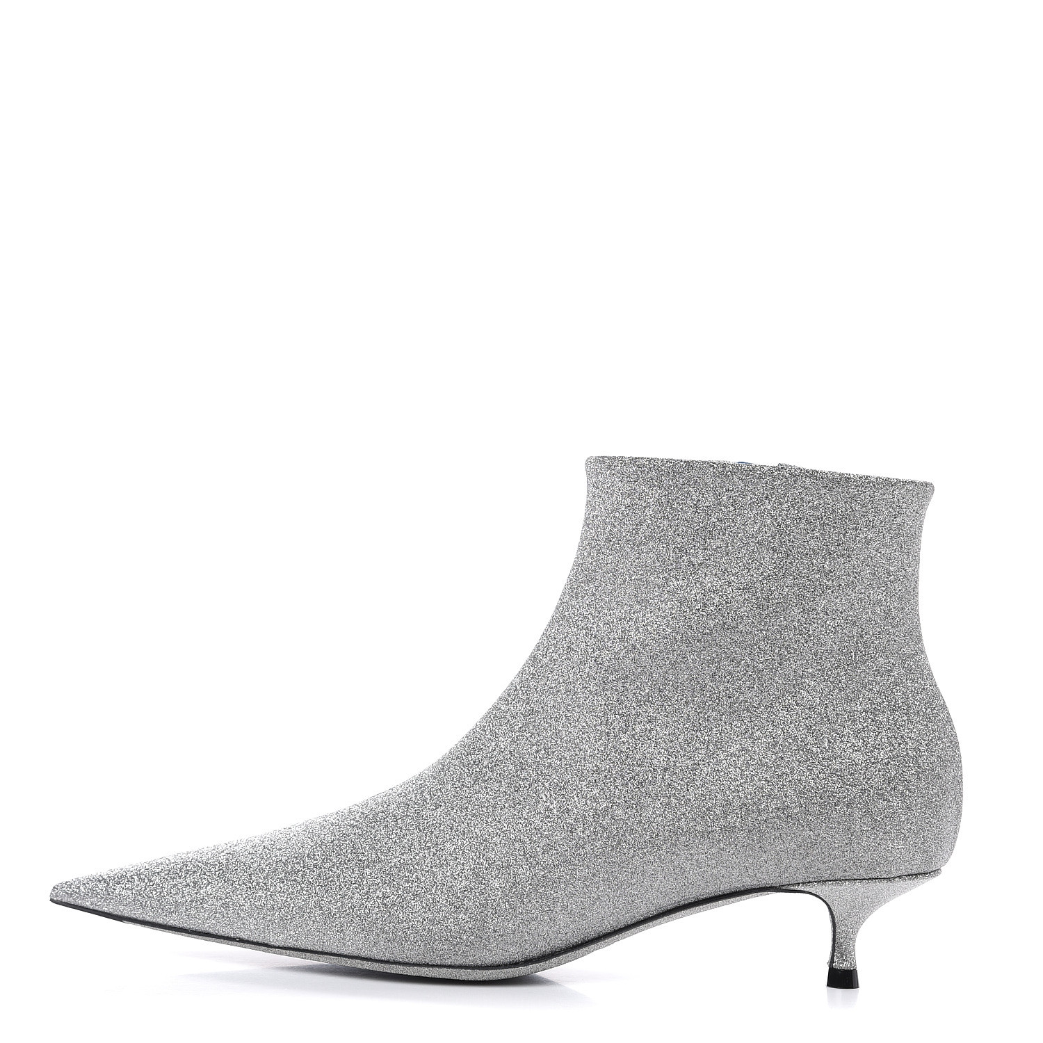 silver glitter booties