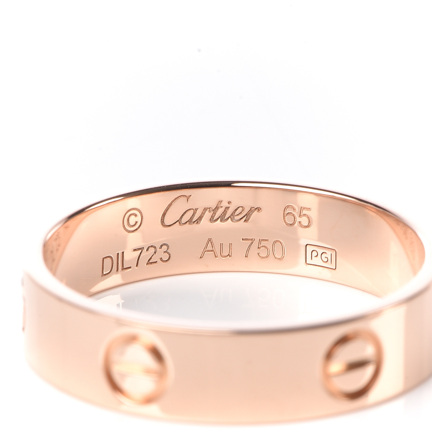 CARTIER 18K Pink Gold 5.5mm LOVE Ring 65 11.25 491444 FASHIONPHILE