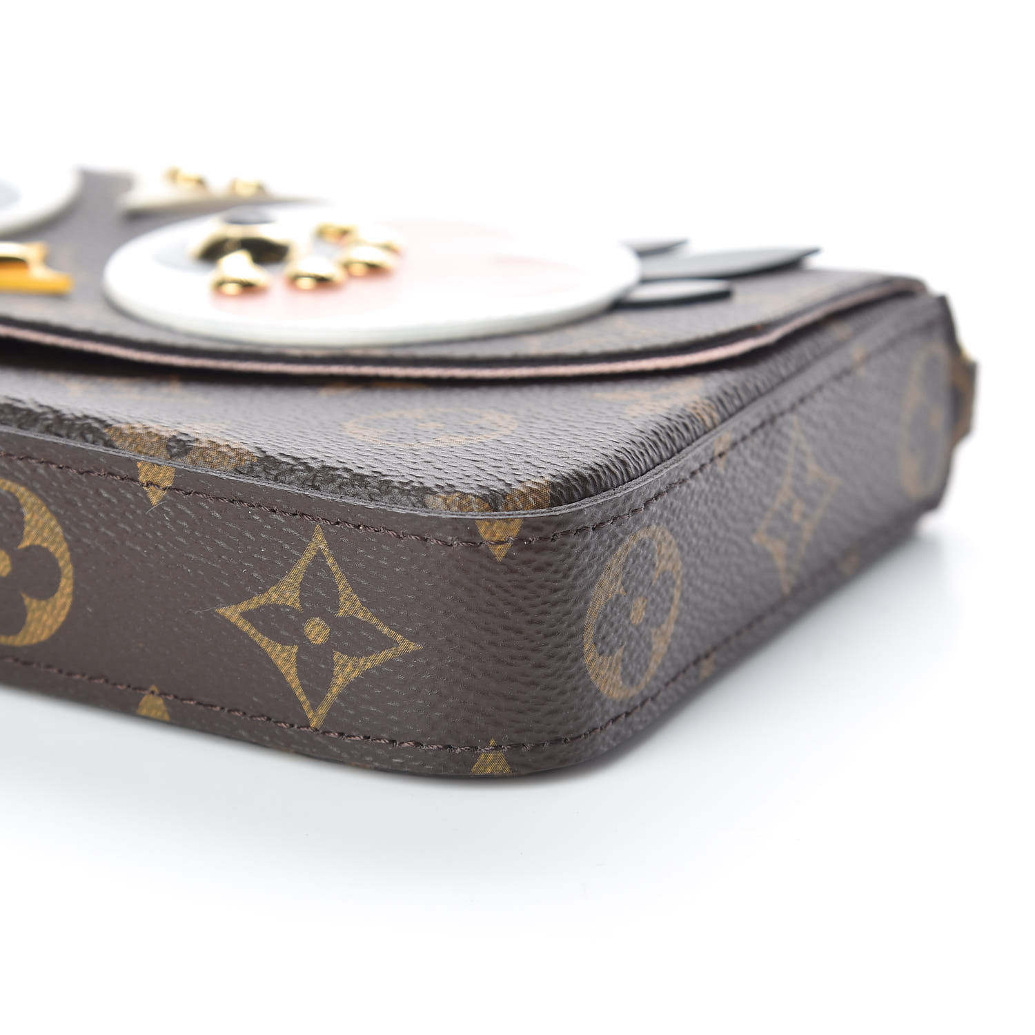 LOUIS VUITTON Monogram Lovely Birds Pochette Felicie Chain Wallet 535963