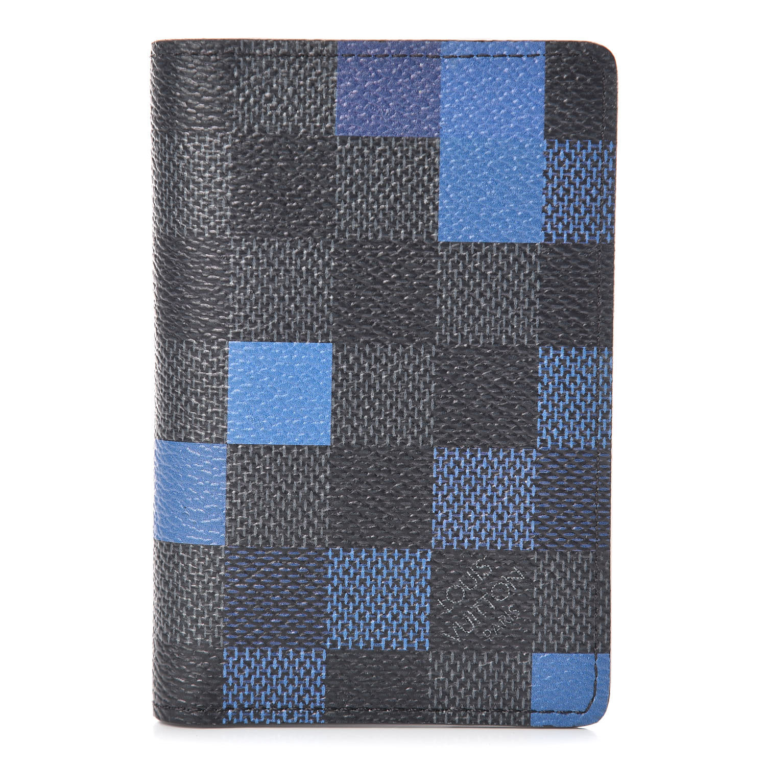 LOUIS VUITTON Damier Graphite Pixel Pocket Organizer Blue 451364