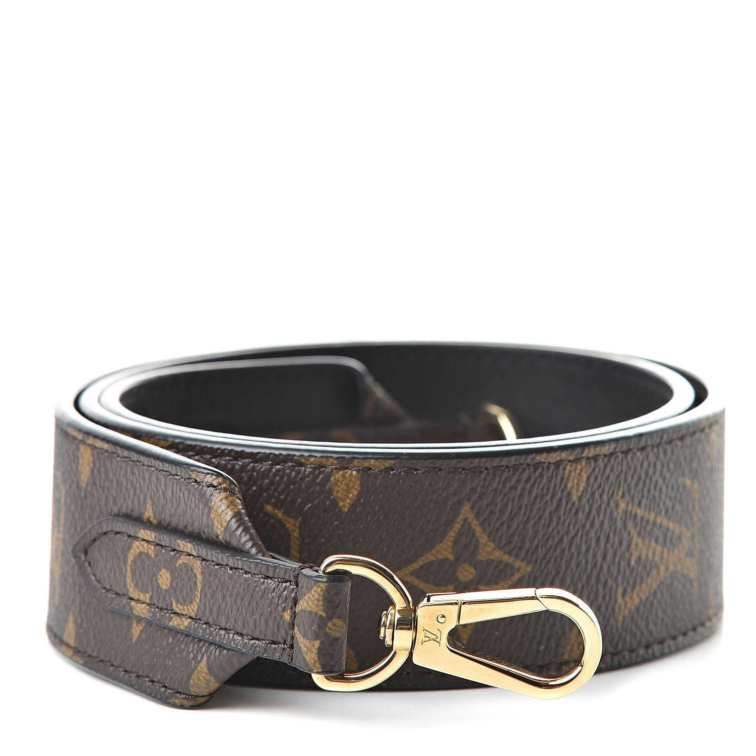 LOUIS VUITTON Monogram Bandouliere Shoulder Strap Black 512199