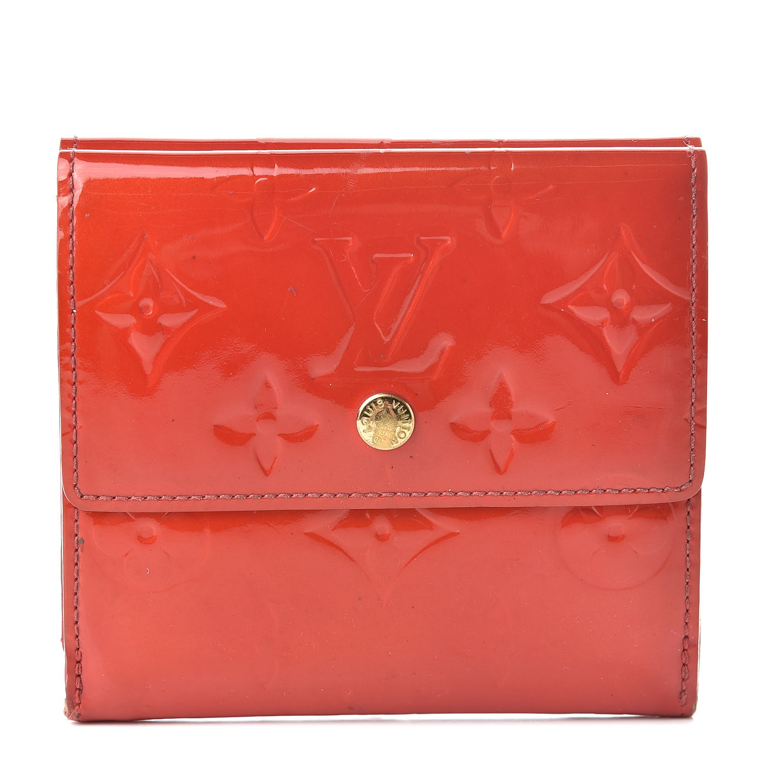 LOUIS VUITTON Vernis Elise Wallet Rouge Grenadine 511241