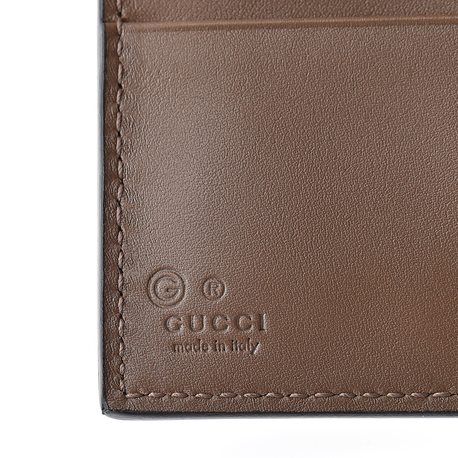 GUCCI Microguccissima Passport Holder Brown 511338