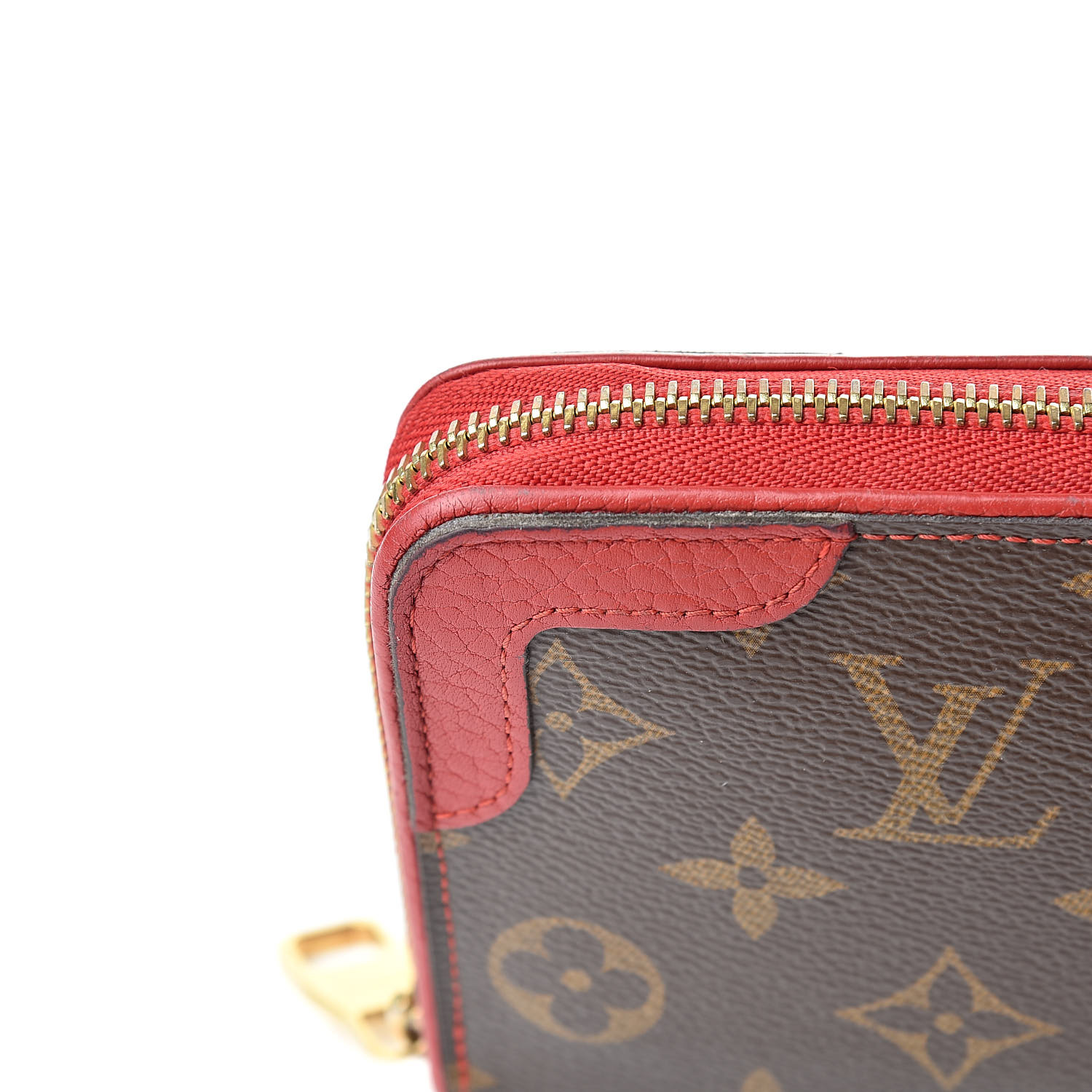 LOUIS VUITTON Monogram Retiro Zippy Wallet Cerise 511315