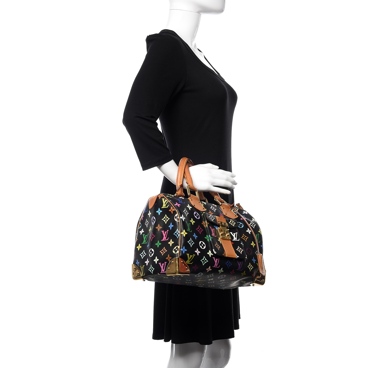 LOUIS VUITTON Multicolor Speedy 30 Black 512639