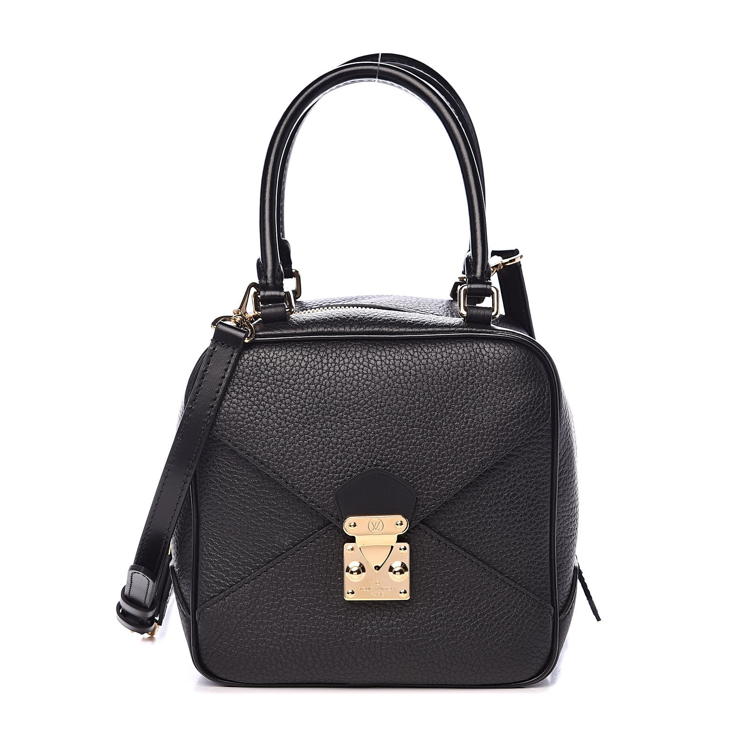 LOUIS VUITTON Taurillon Neo Square Bag Black 512605