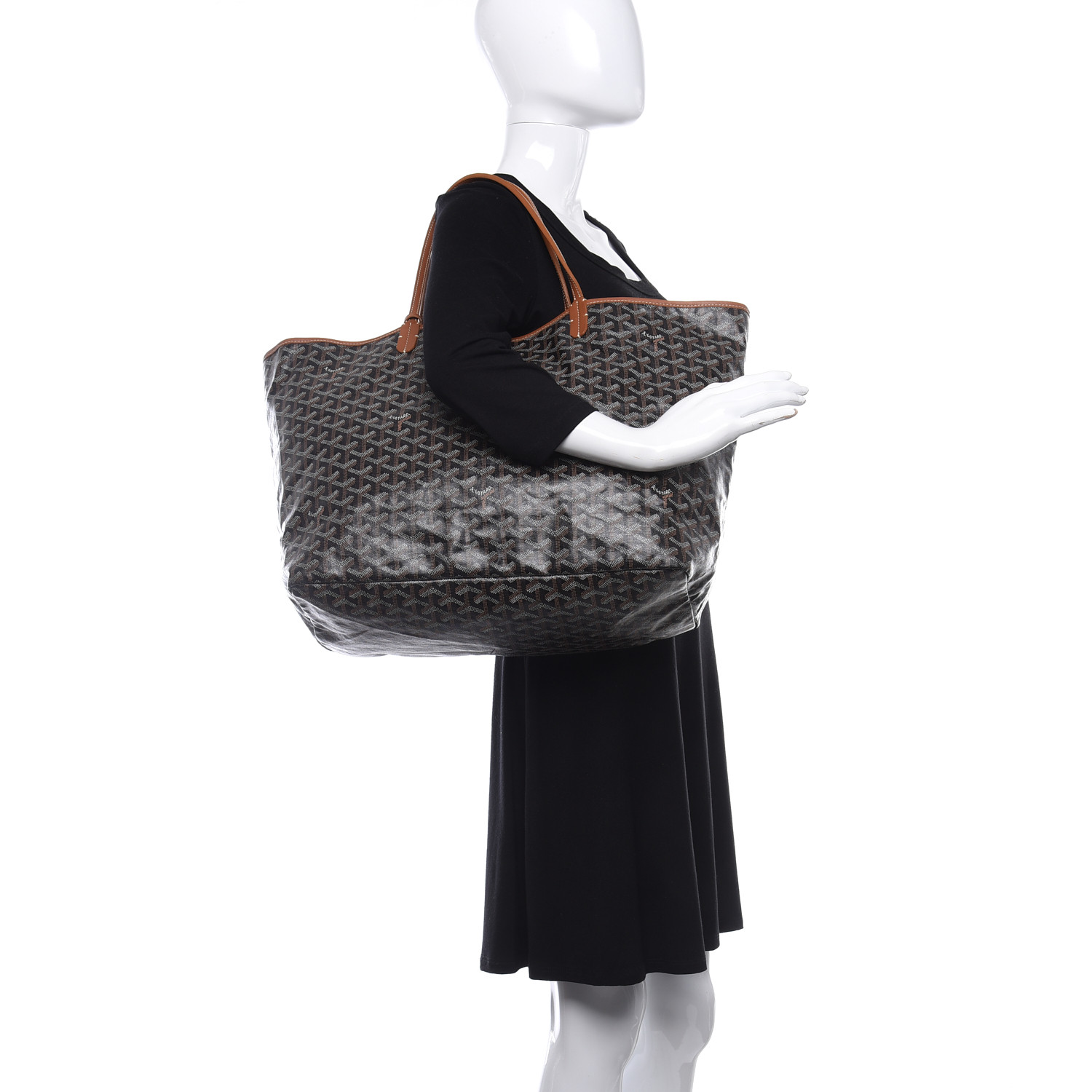 goyard goyardine saint louis gm black