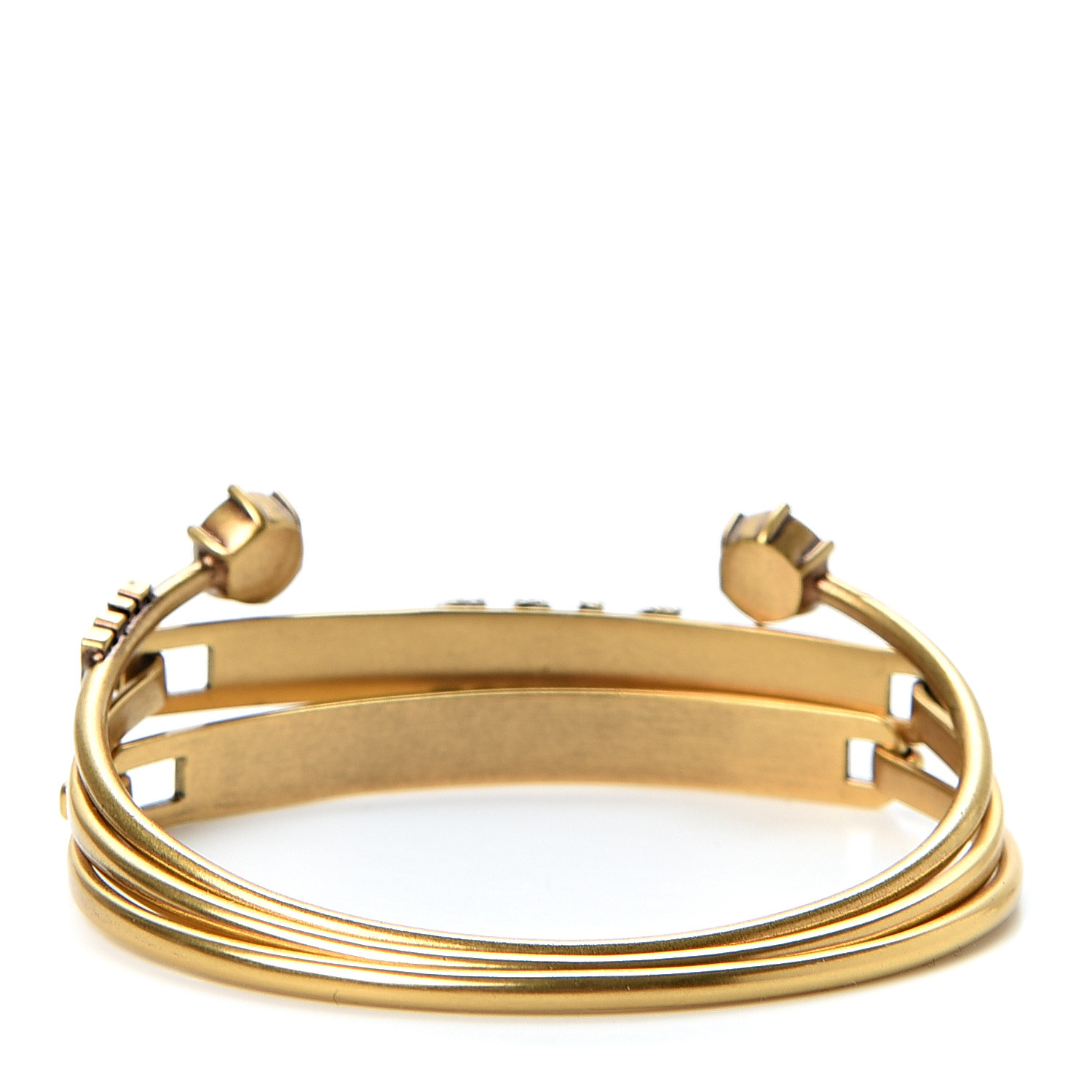 CHRISTIAN DIOR Metal Crystal Dio(r)evolution Bracelet Set Gold 568287