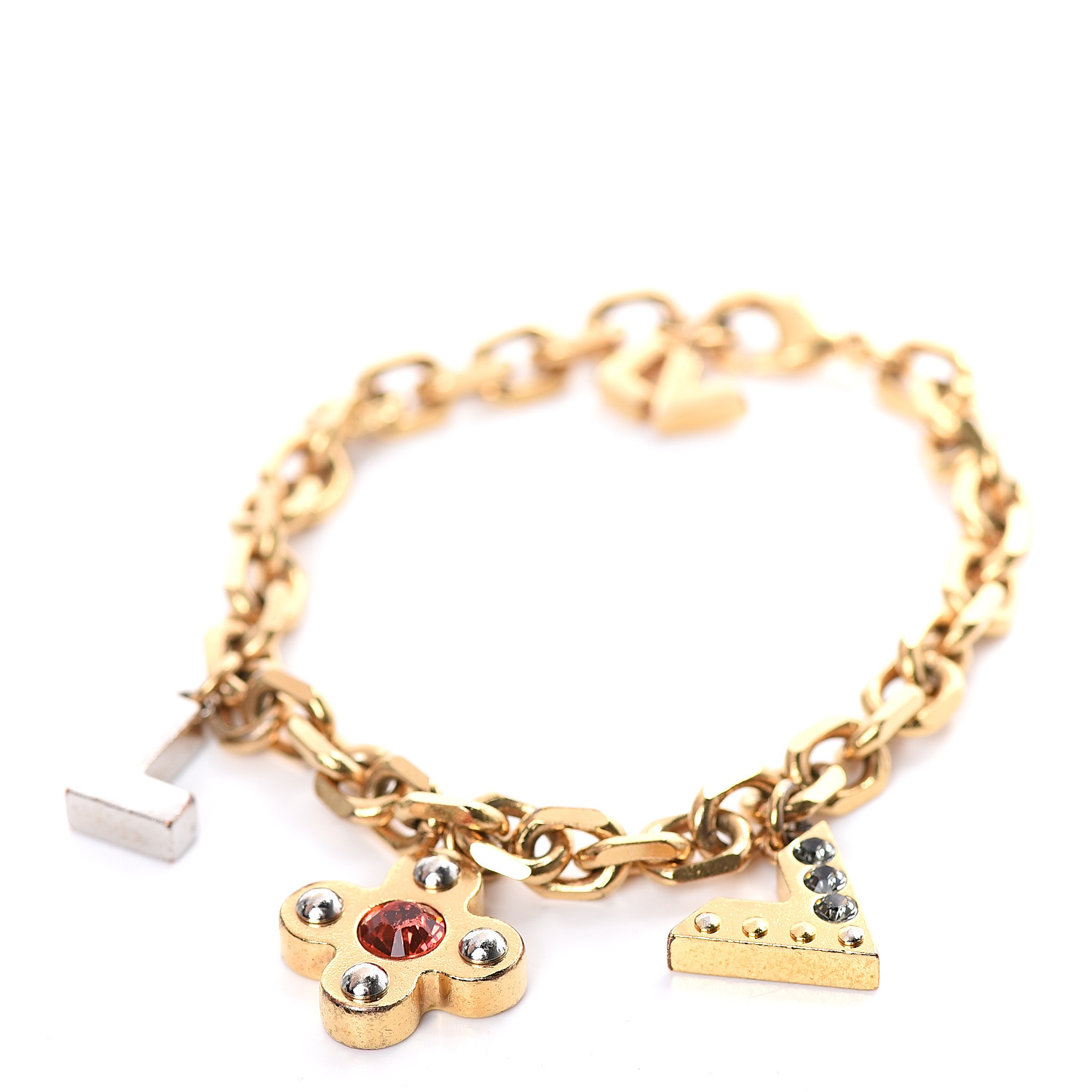 LOUIS VUITTON Love Letters Timeless Bracelet Gold Multicolor 567919