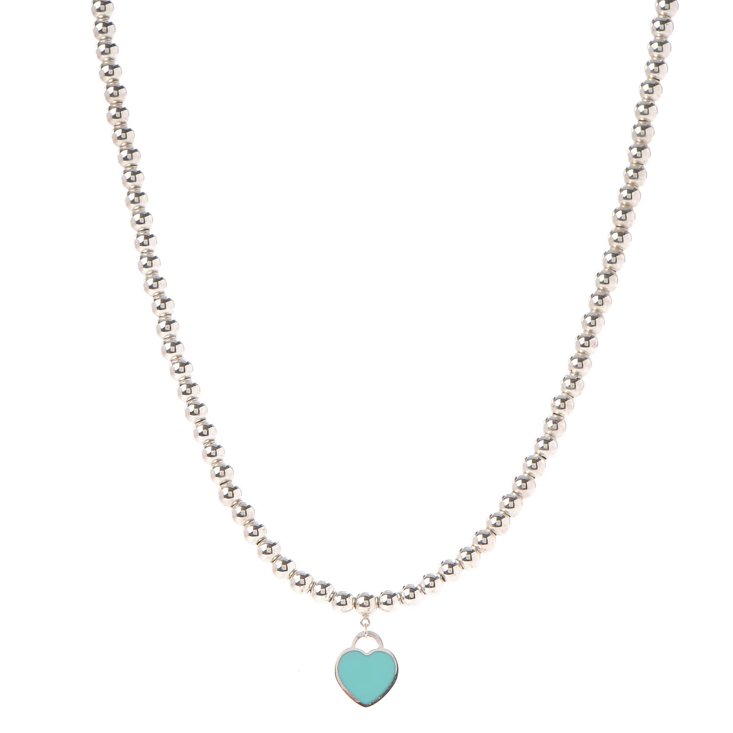 tiffany beaded heart necklace