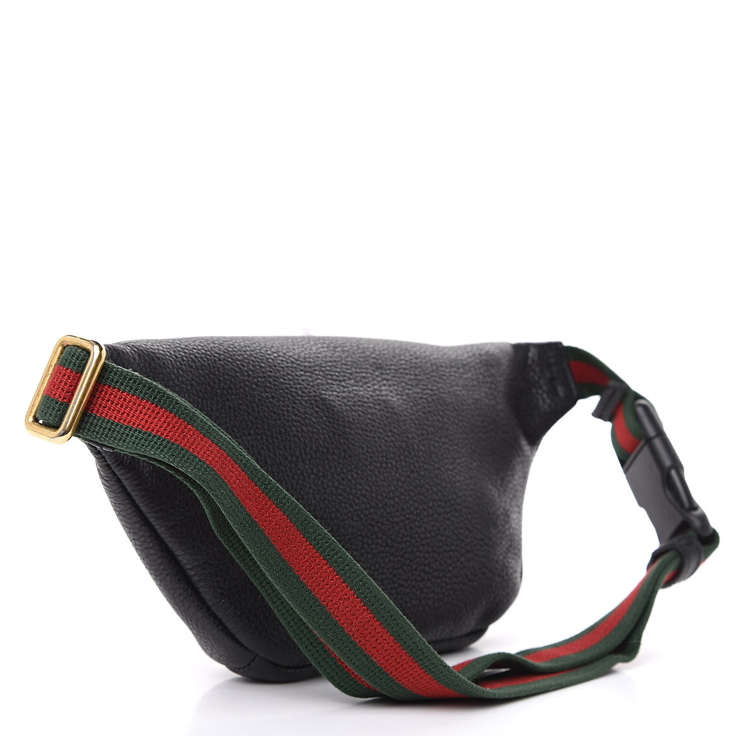 GUCCI Grained Calfskin Small Gucci Print Belt Bag Black 499613