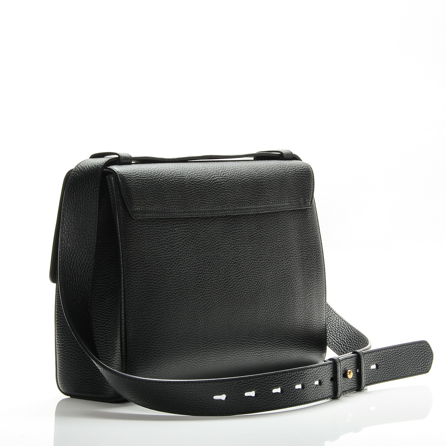 GUCCI Calfskin GG Marmont Messenger Bag Nero Black 200068