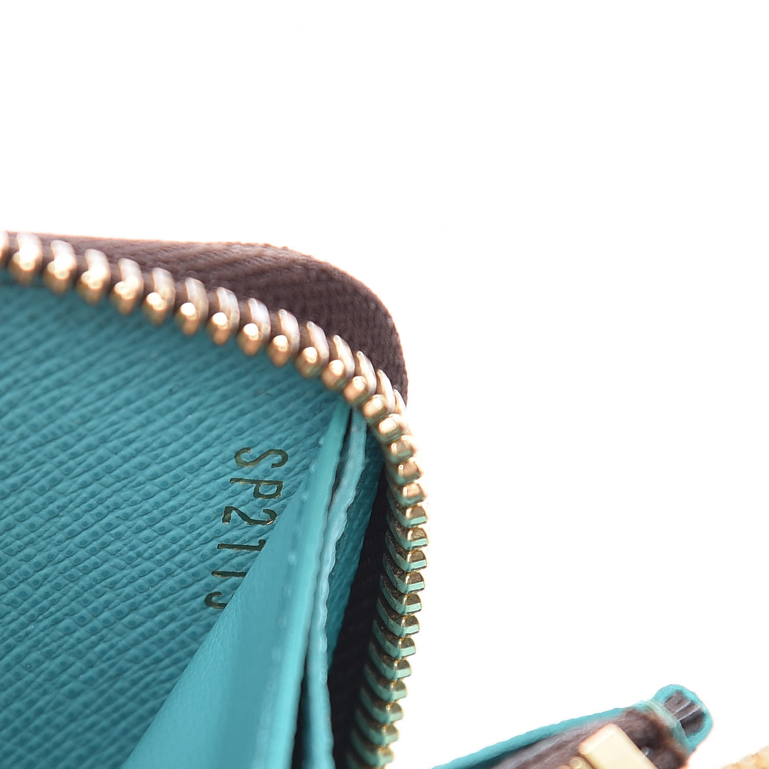 LOUIS VUITTON Monogram Clemence Wallet Turquoise 409459